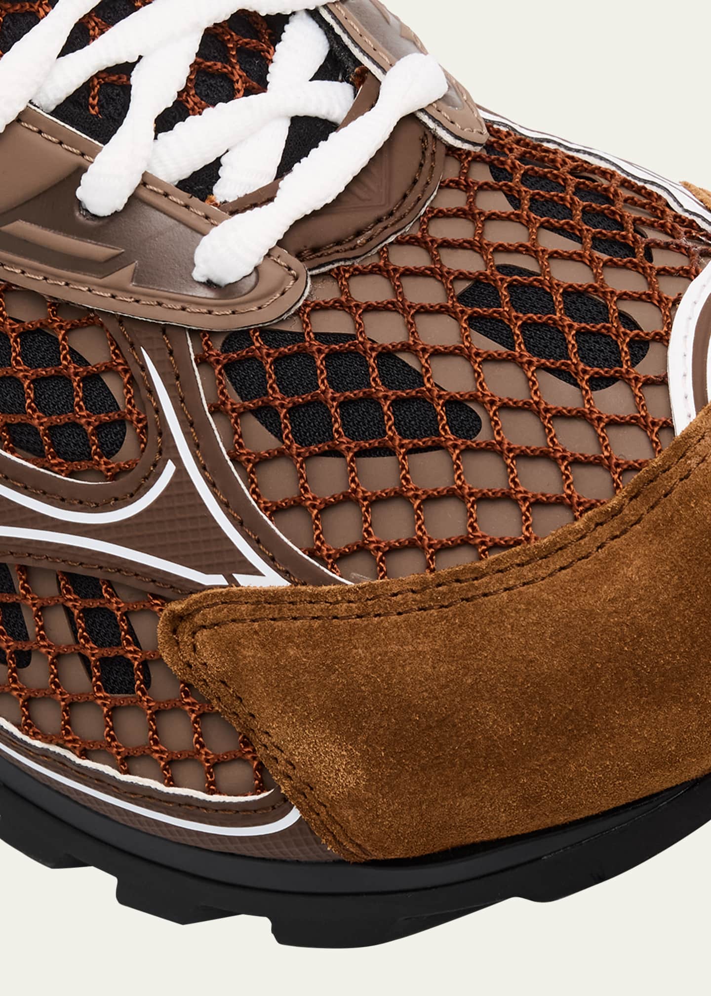 Bottega Veneta Men's Orbit Technical Fishnet Runner Sneakers Image 5 of 6