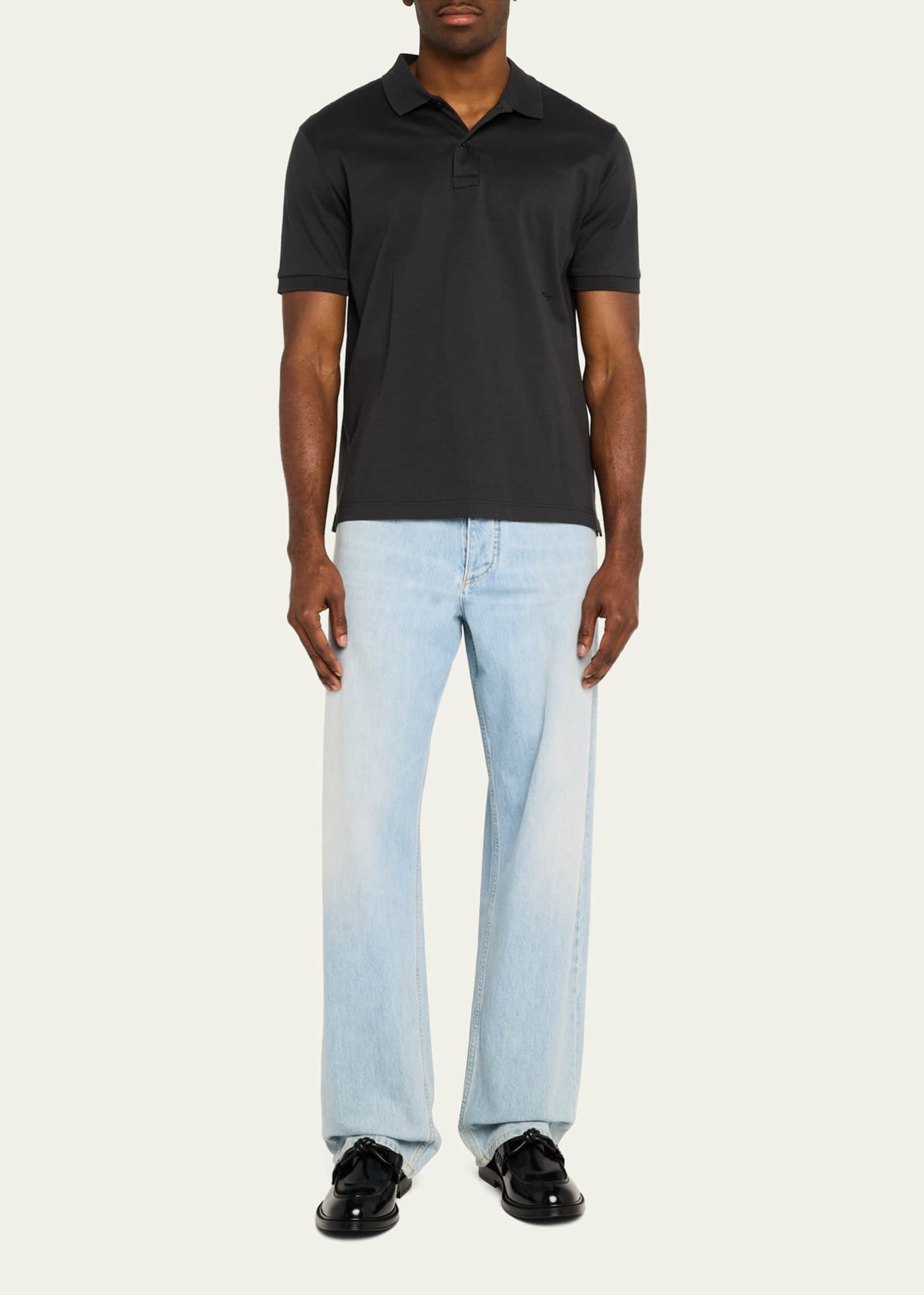 Bottega Veneta Men's Tie Brushed Calfskin Bit Loafers Image 3 of 6
