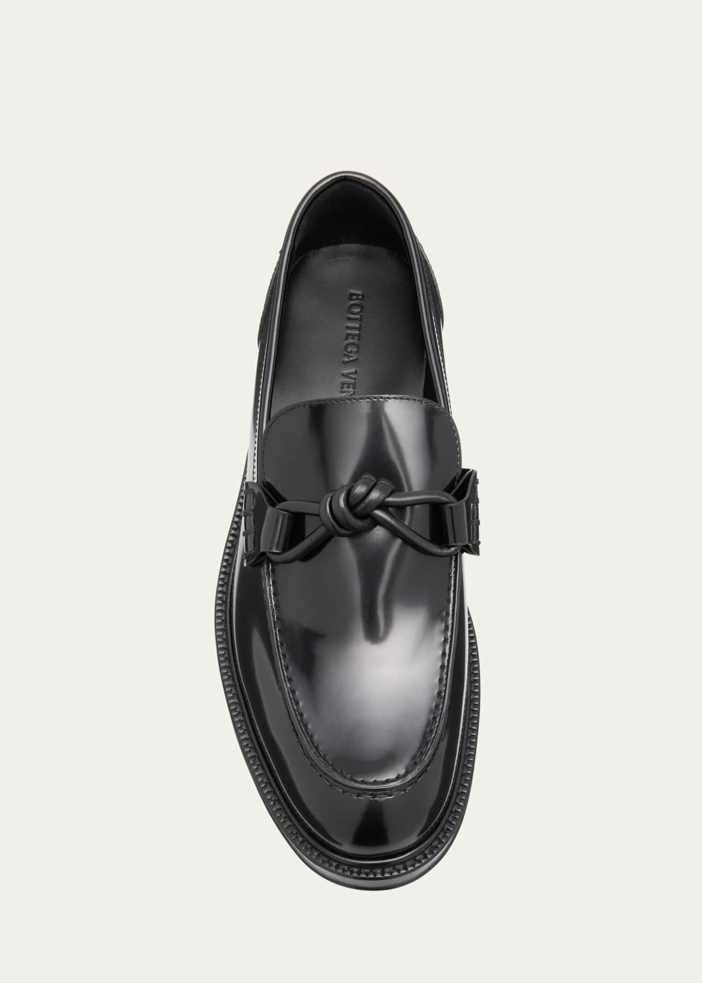 Bottega Veneta Men's Tie Brushed Calfskin Bit Loafers Image 6 of 6
