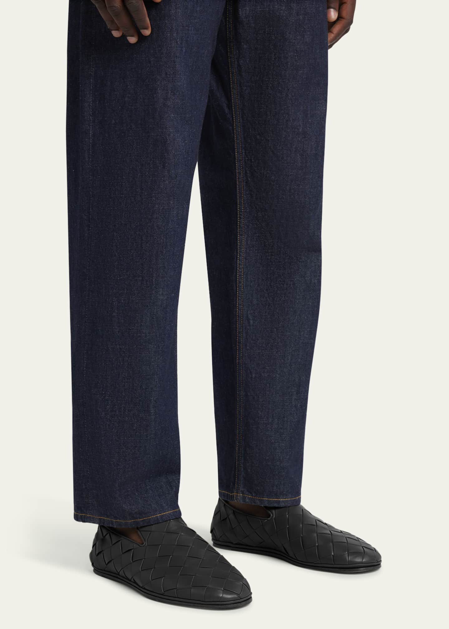 Bottega Veneta Men's Sunday Napa Intrecciato Slippers Image 2 of 5