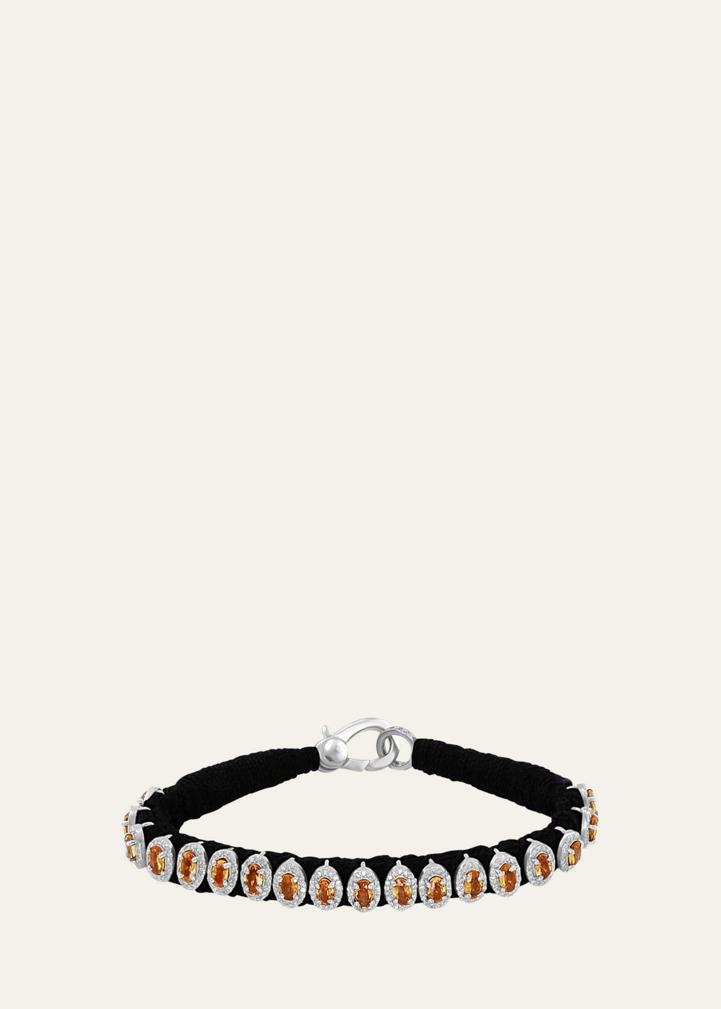 JIA JIA Yellow Sapphire and Diamond Halo Bracelet in 14K Gold Image 1 of 2