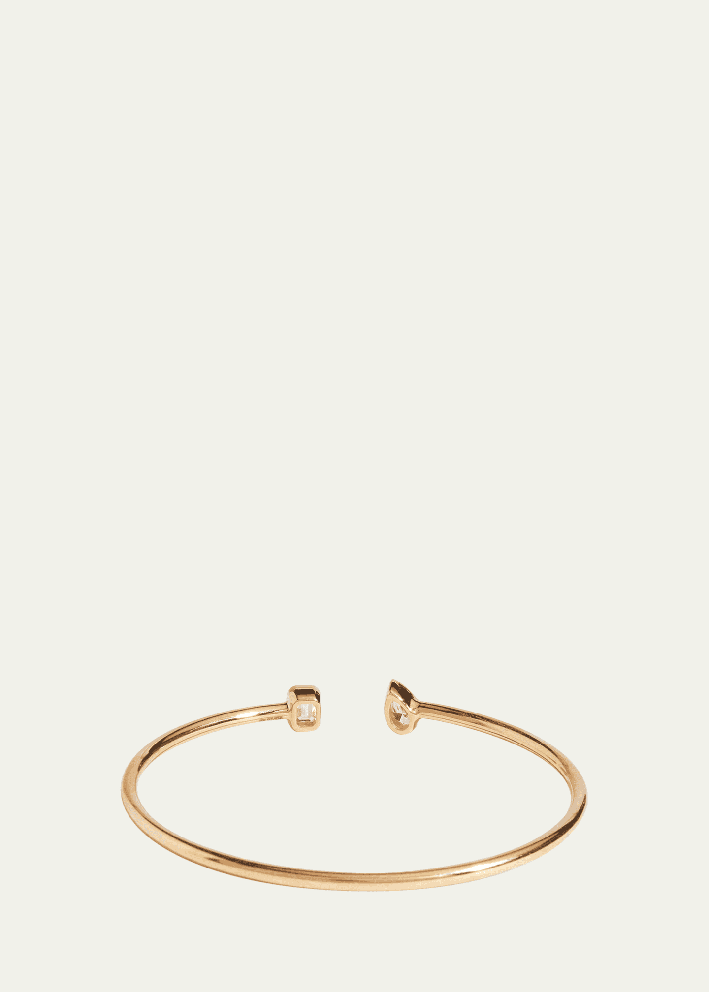 Kendall Row Flexible 14K Yellow Gold Two-Stone Lab Diamond Cuff Bracelet Image 3 of 3
