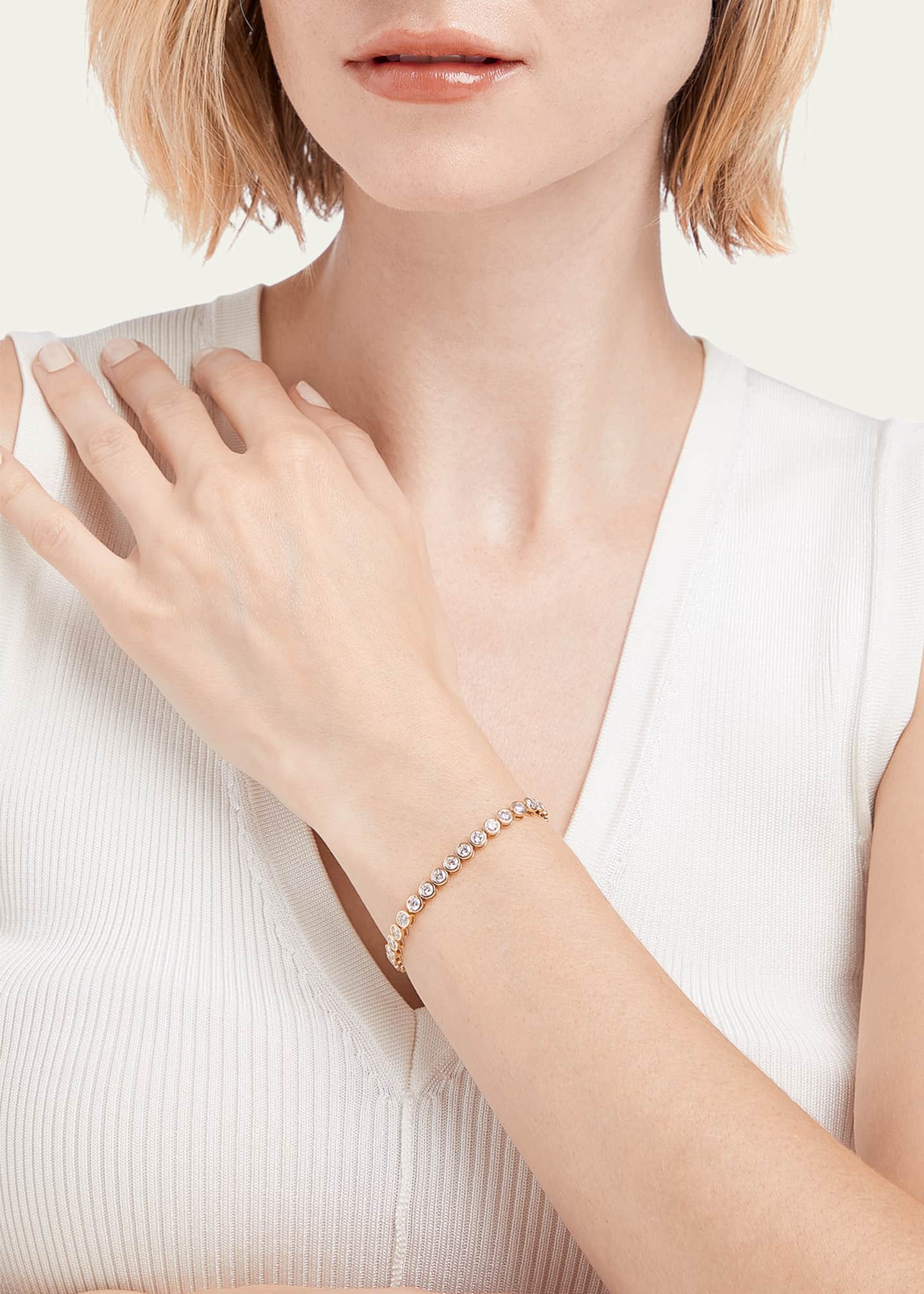 Kendall Row 14K Yellow Gold Lab Grown Diamond Tennis Bracelet Image 2 of 5