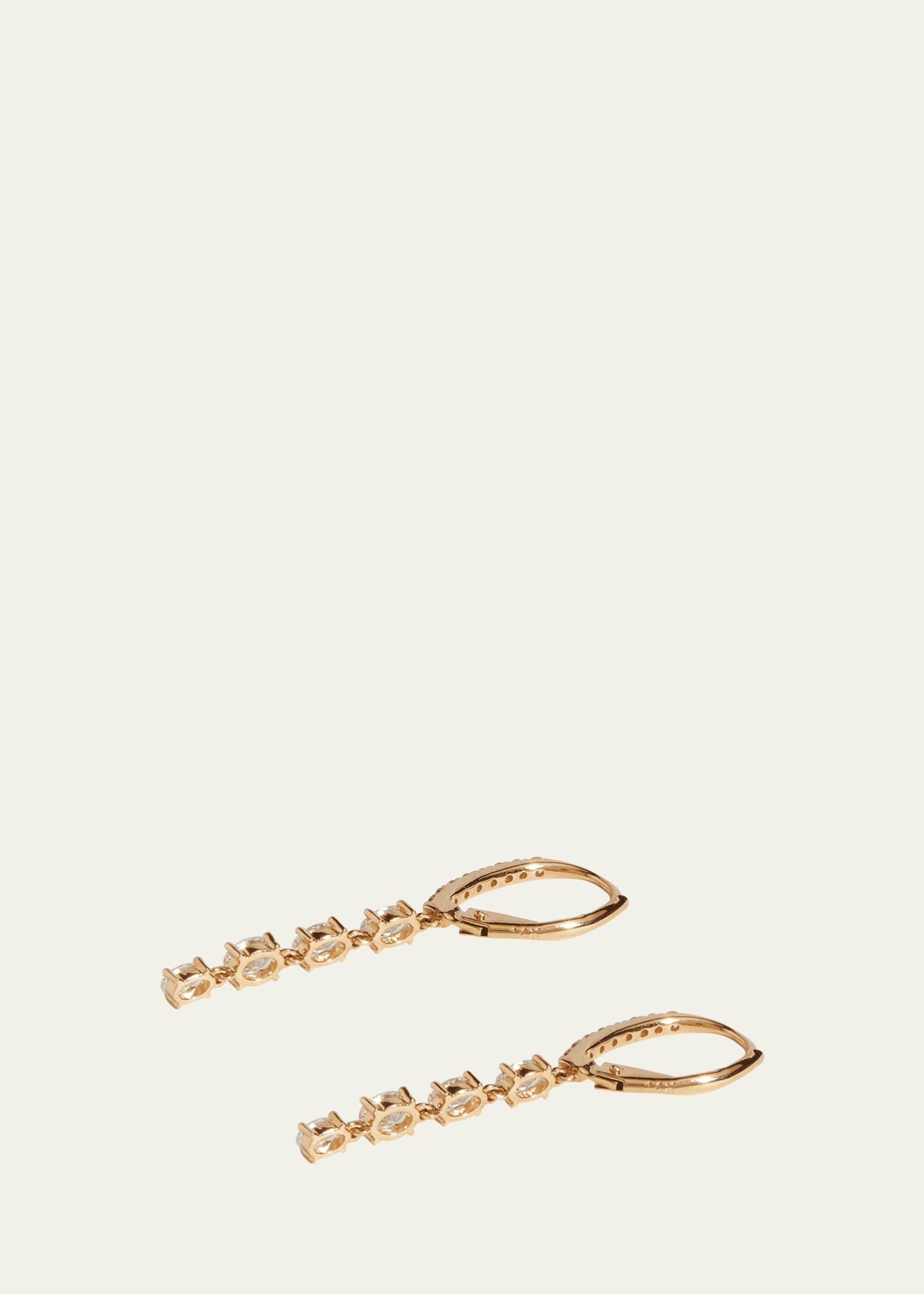 Kendall Row 14K Yellow Gold Lab Grown Diamond Huggie Drop Earrings Image 3 of 4