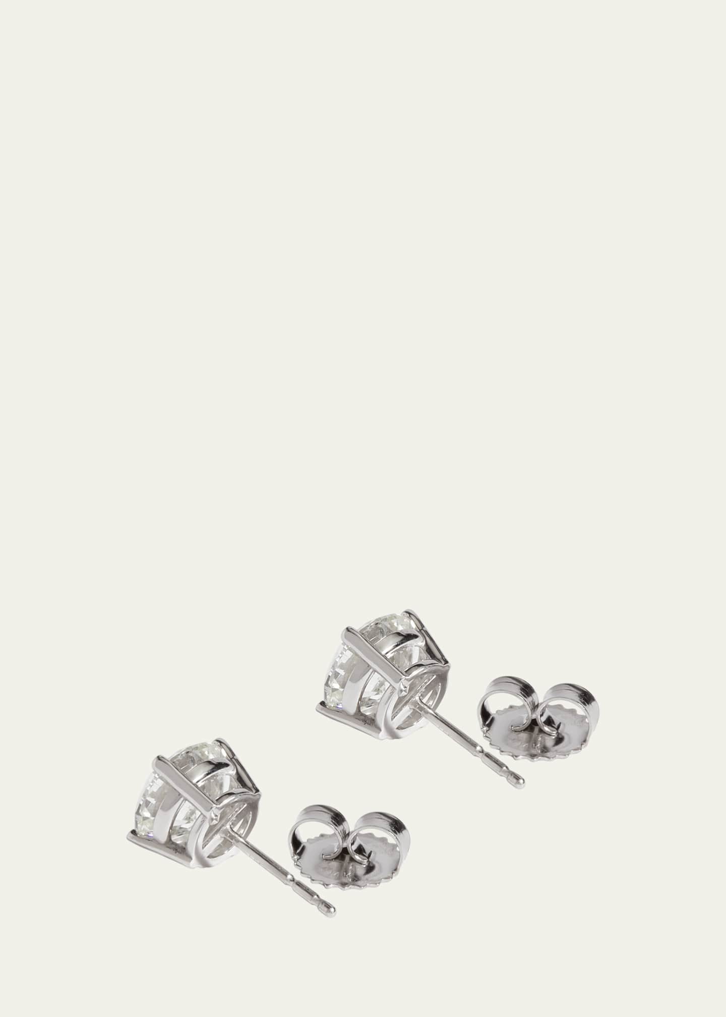 Kendall Row 14K White Gold Lab Grown Diamond Stud Earrings Image 3 of 4