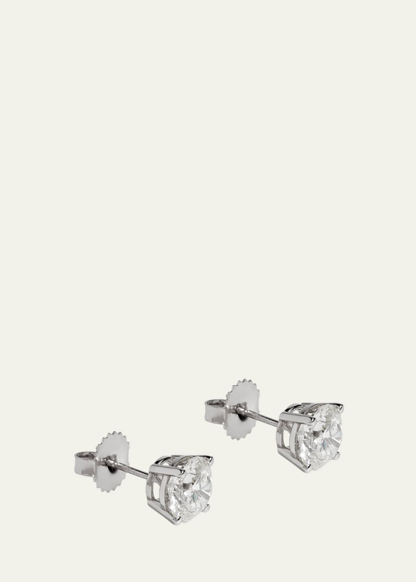 Kendall Row 14K White Gold Lab Grown Diamond Stud Earrings Image 4 of 4