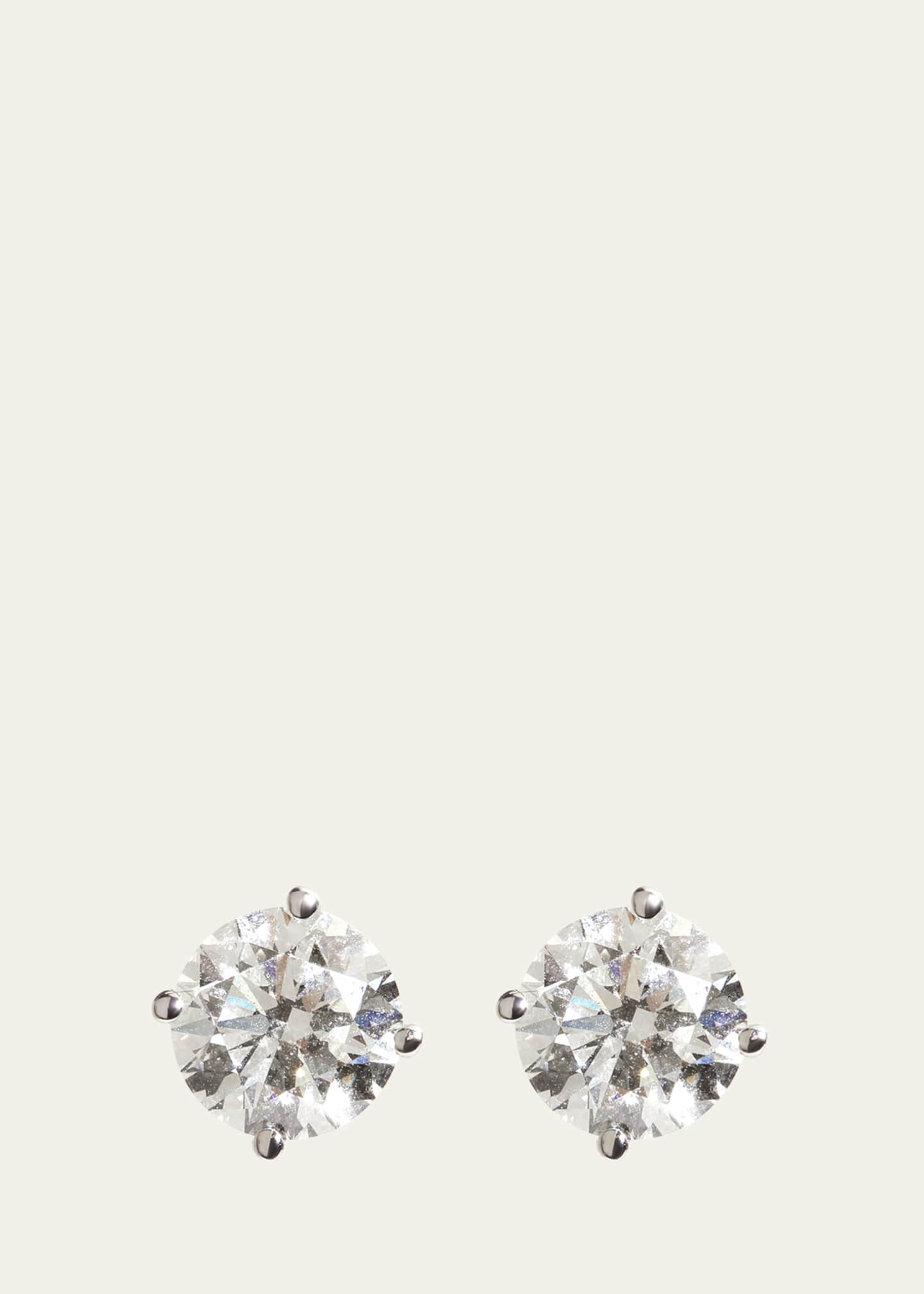 Kendall Row 14K White Gold Lab Grown Diamond Stud Earrings Image 1 of 4