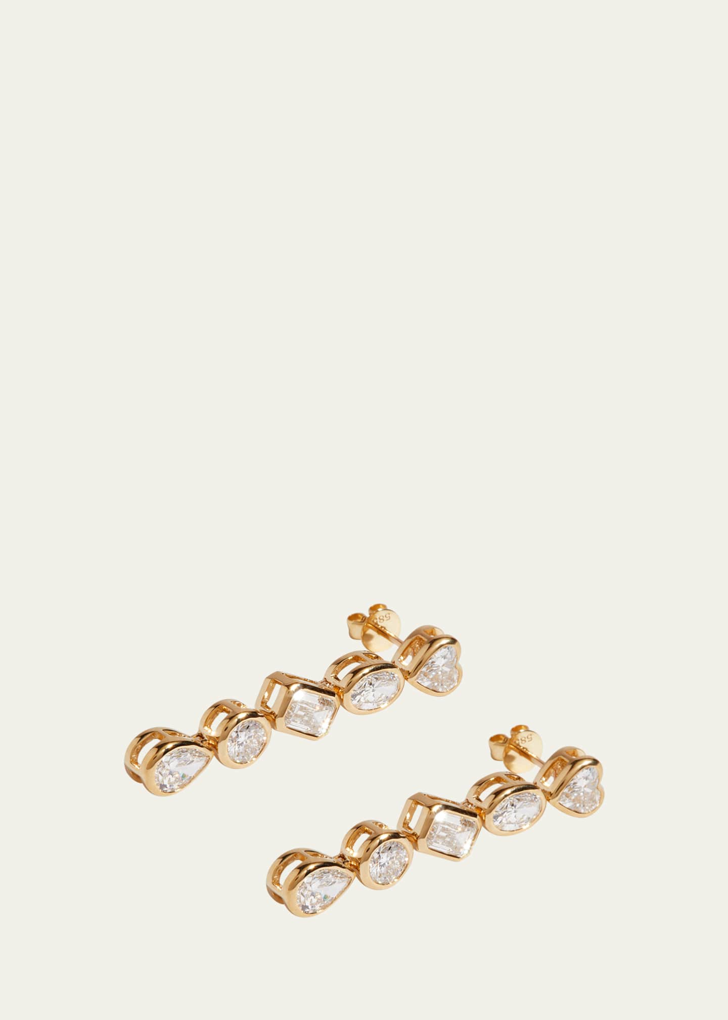 Kendall Row 14K Yellow Gold Fancy Shape Lab Grown Diamond Dangle Earrings Image 4 of 4