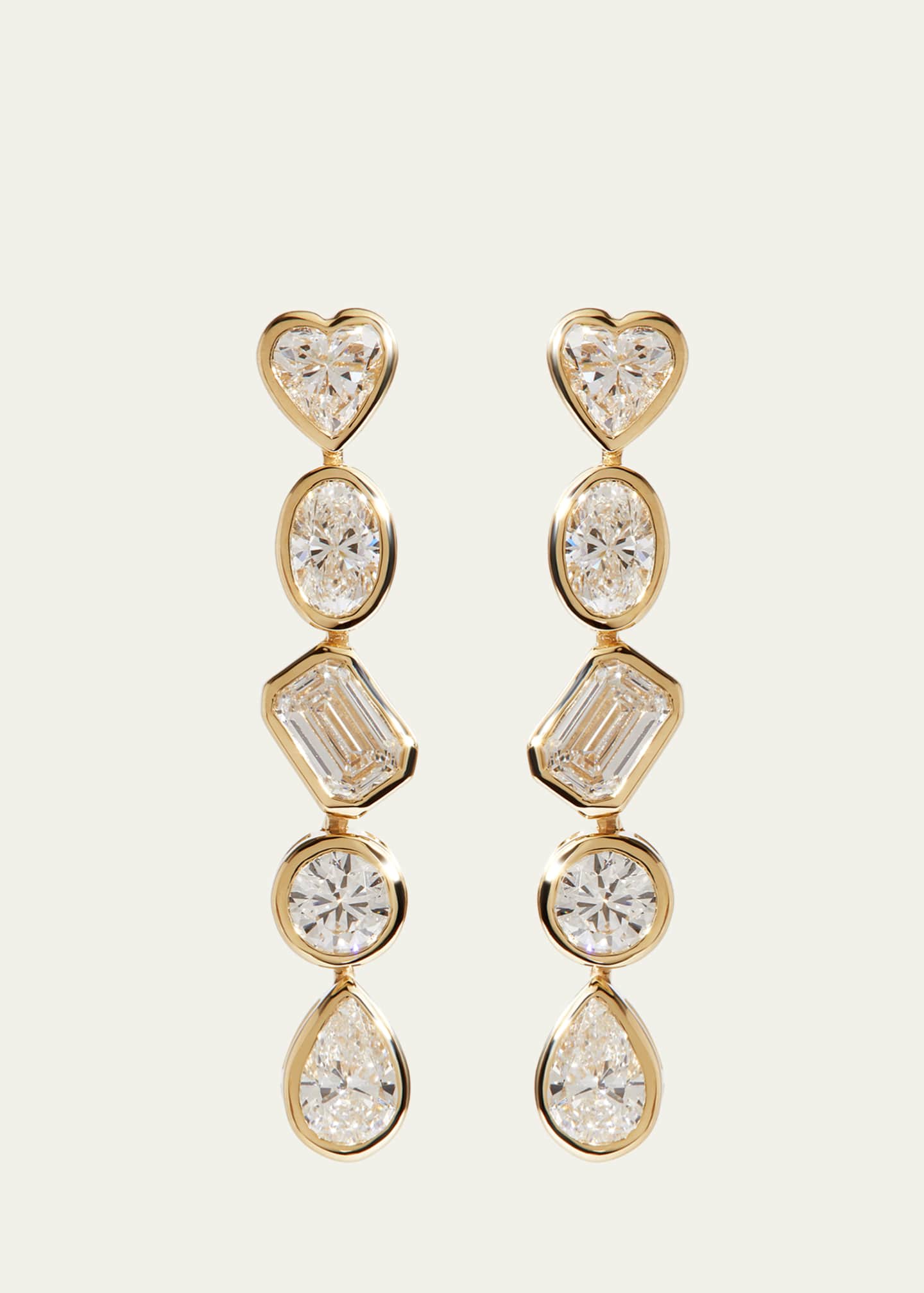 Kendall Row 14K Yellow Gold Fancy Shape Lab Grown Diamond Dangle Earrings Image 1 of 4