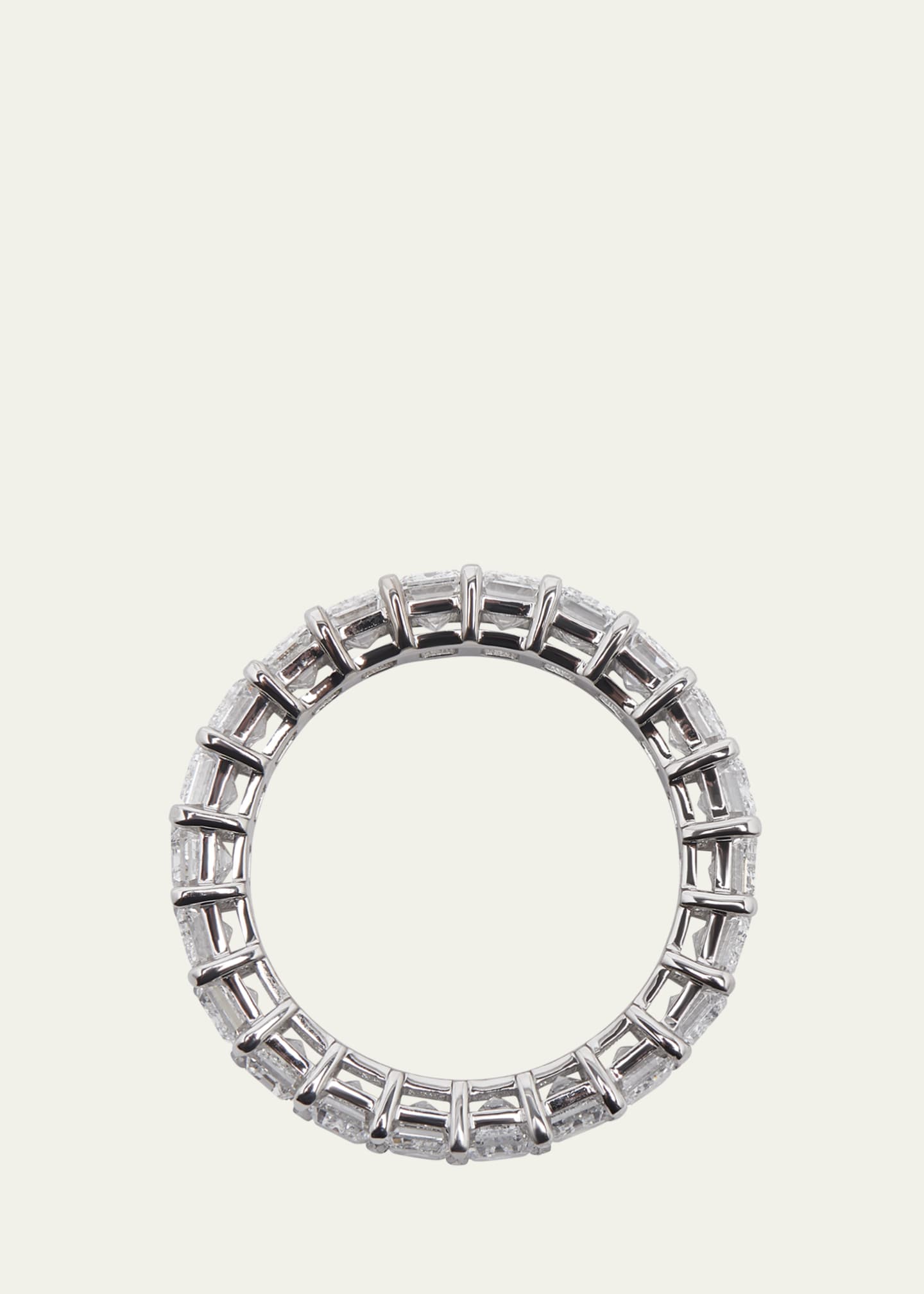 Kendall Row 14K White Gold Emerald-Cut Lab Grown Diamond Eternity Band Image 3 of 4