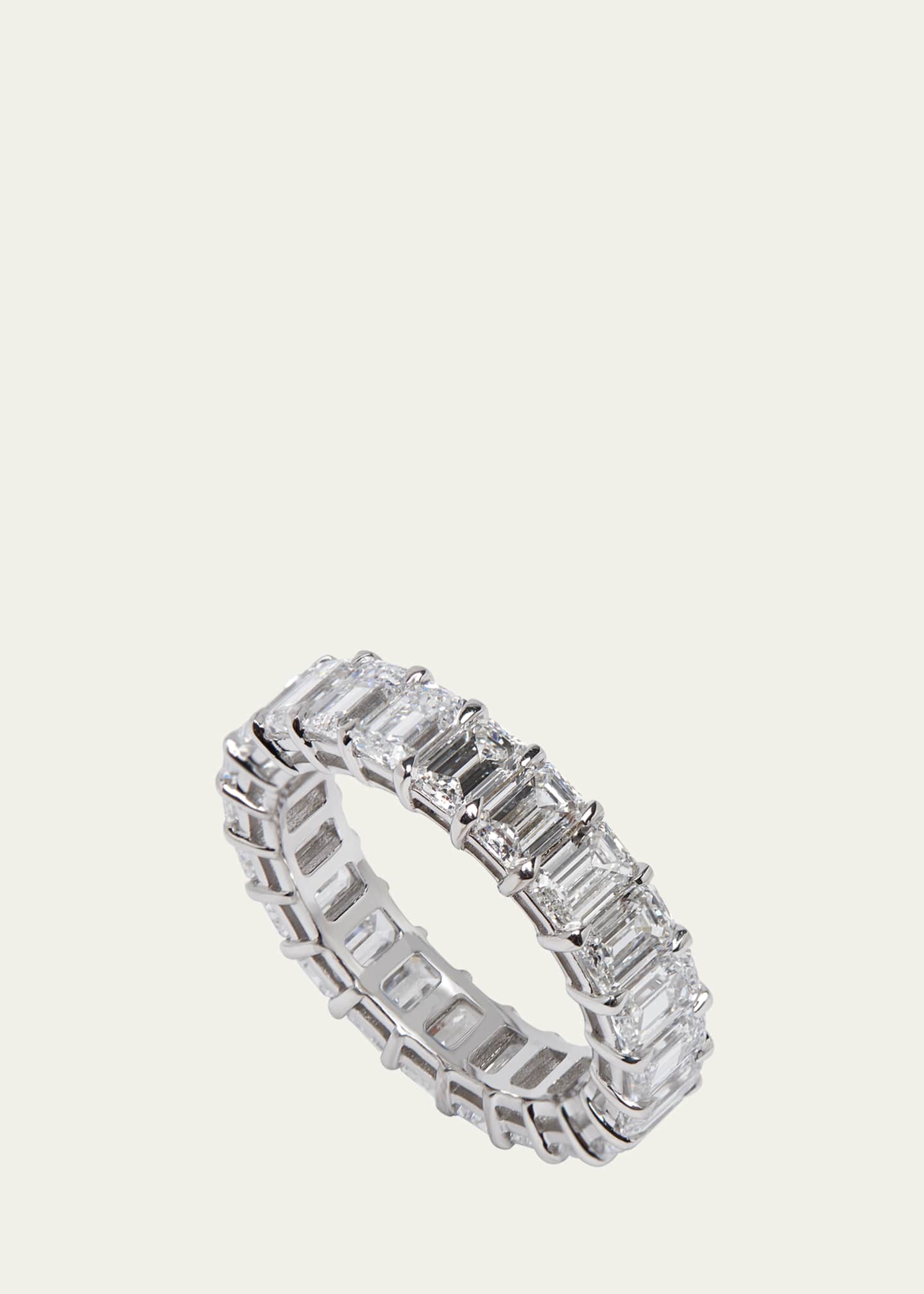 Kendall Row 14K White Gold Emerald-Cut Lab Grown Diamond Eternity Band Image 4 of 4