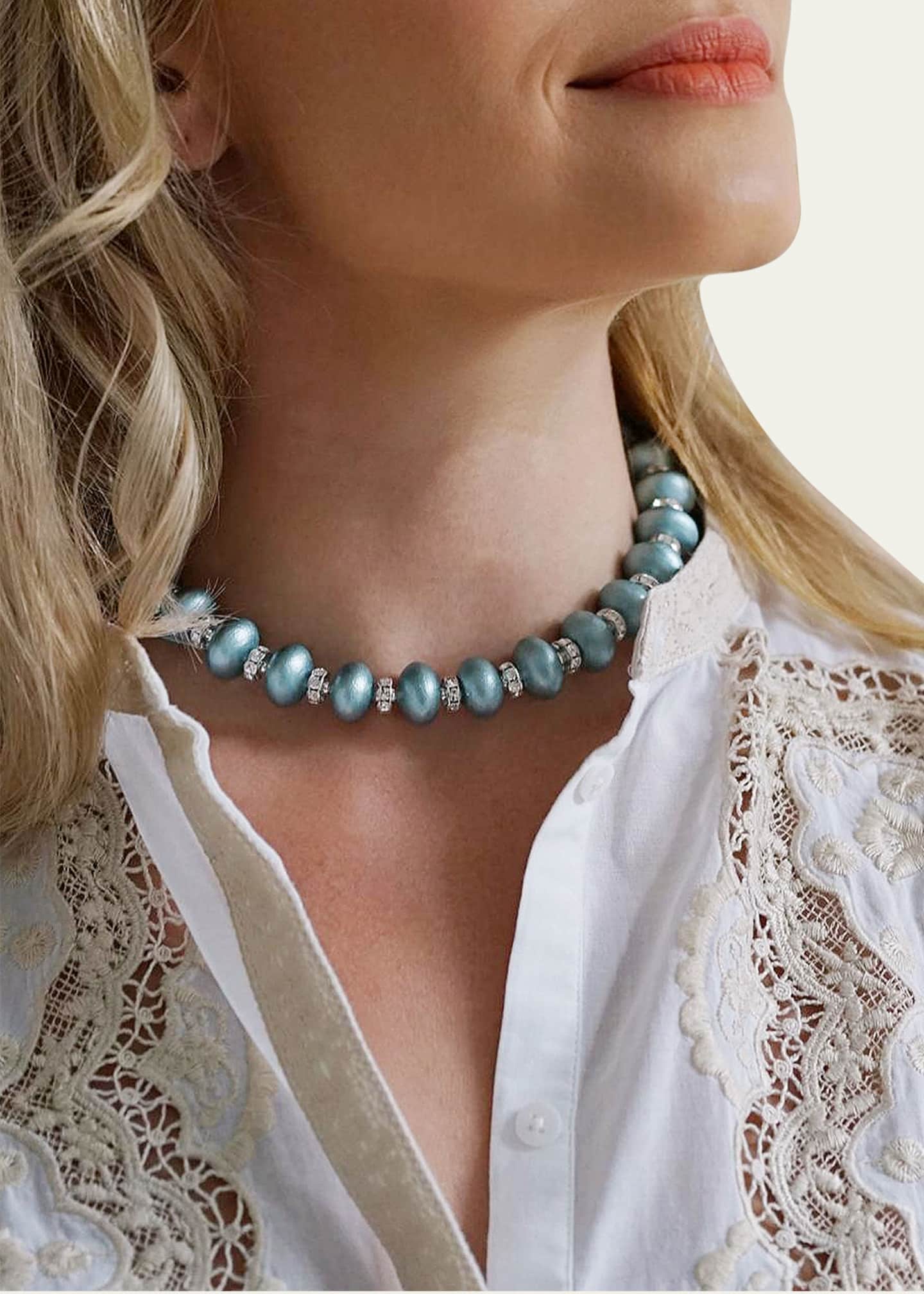 Aqua blue necklace discount