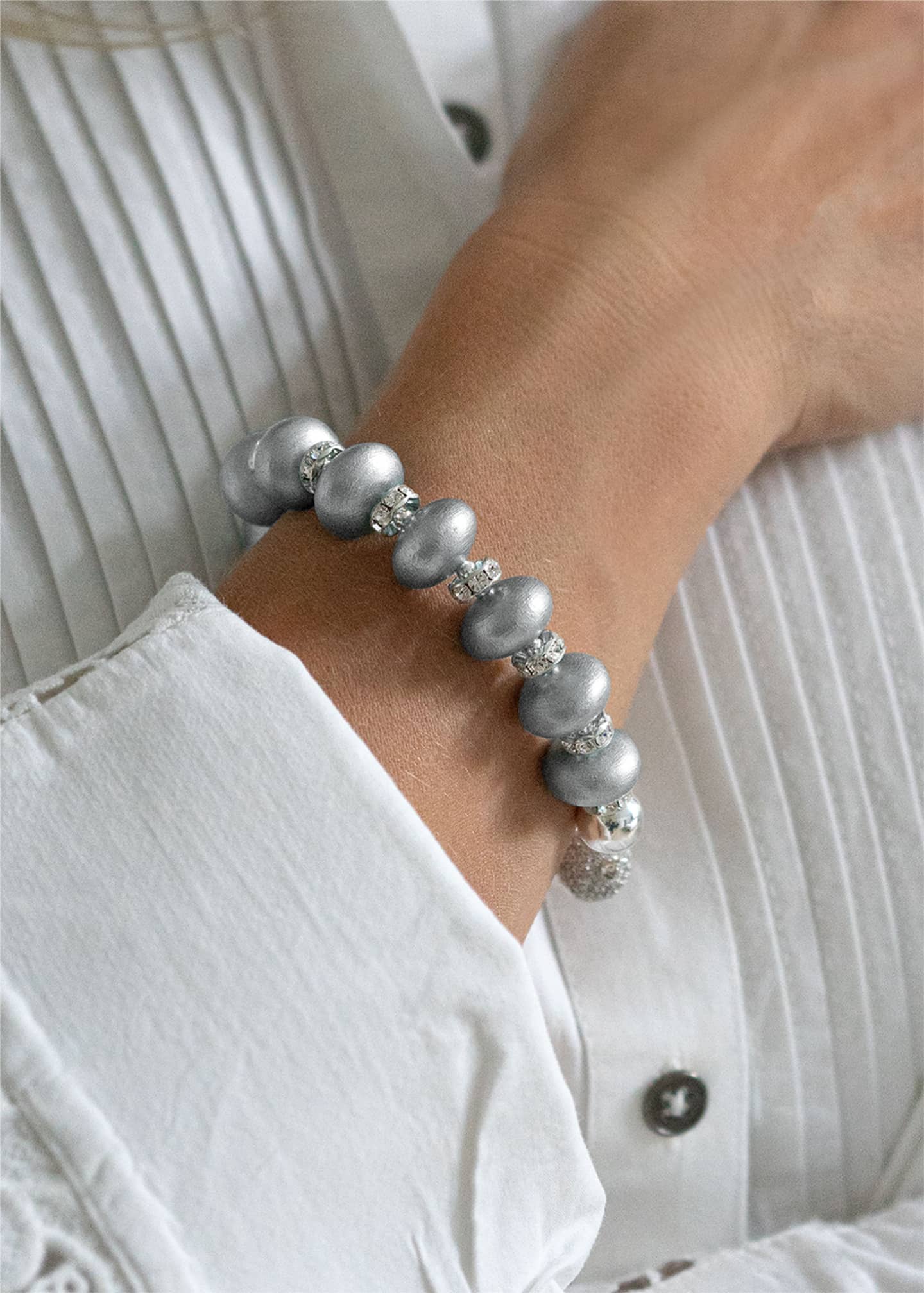 Saule Label Mika Cloudy Sky Bracelet, 8.5"L Image 2 of 2