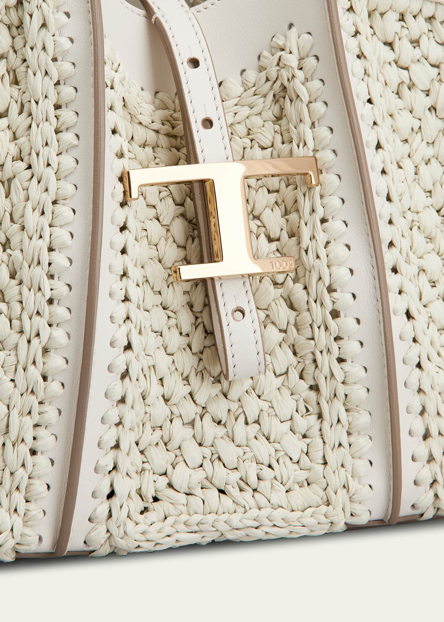Tod's Mini Crochet Shopping Tote Bag Image 3 of 3