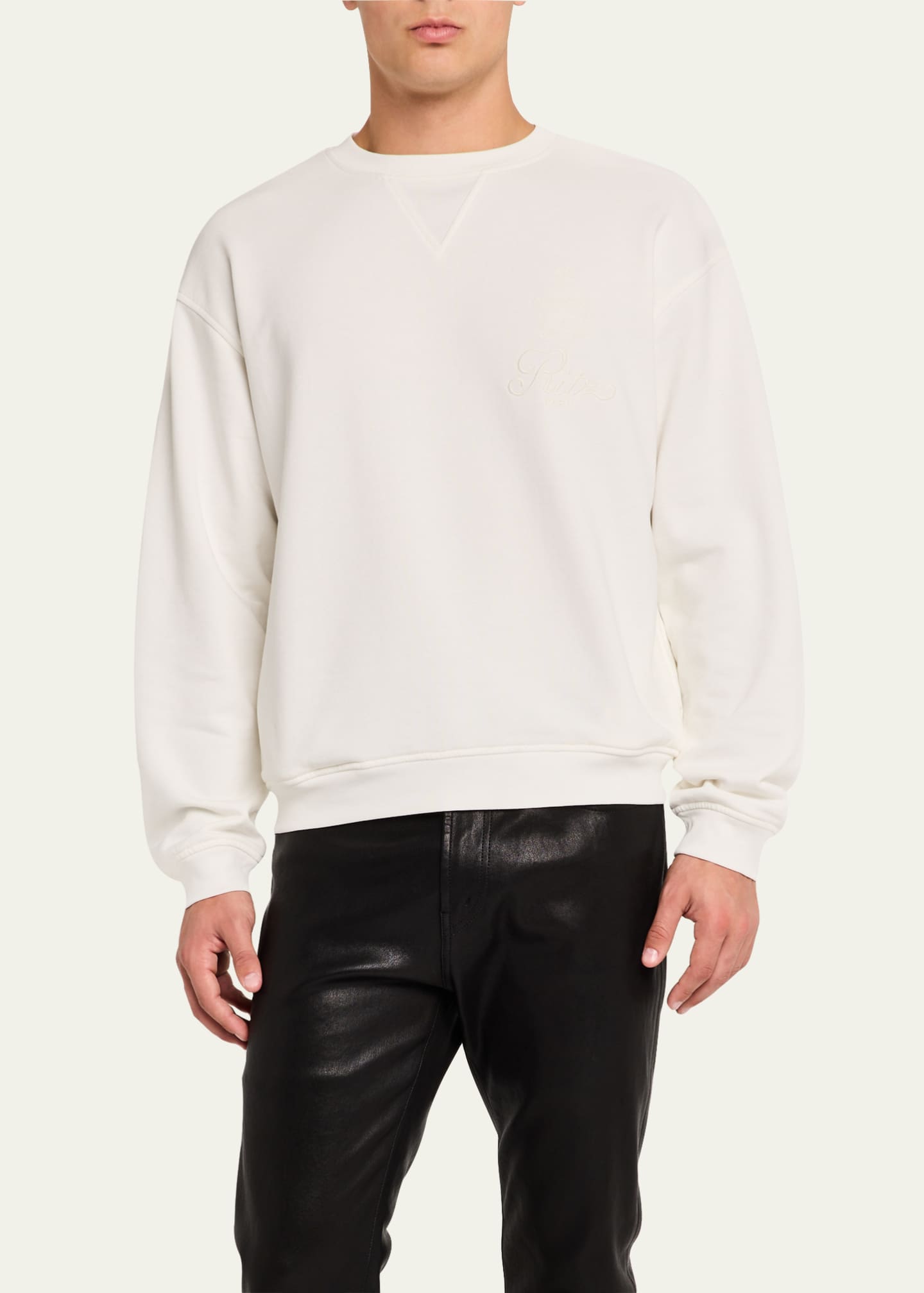 FRAME x Ritz Paris x Ritz Paris Men's Tonal Sweatshirt Image 4 of 5