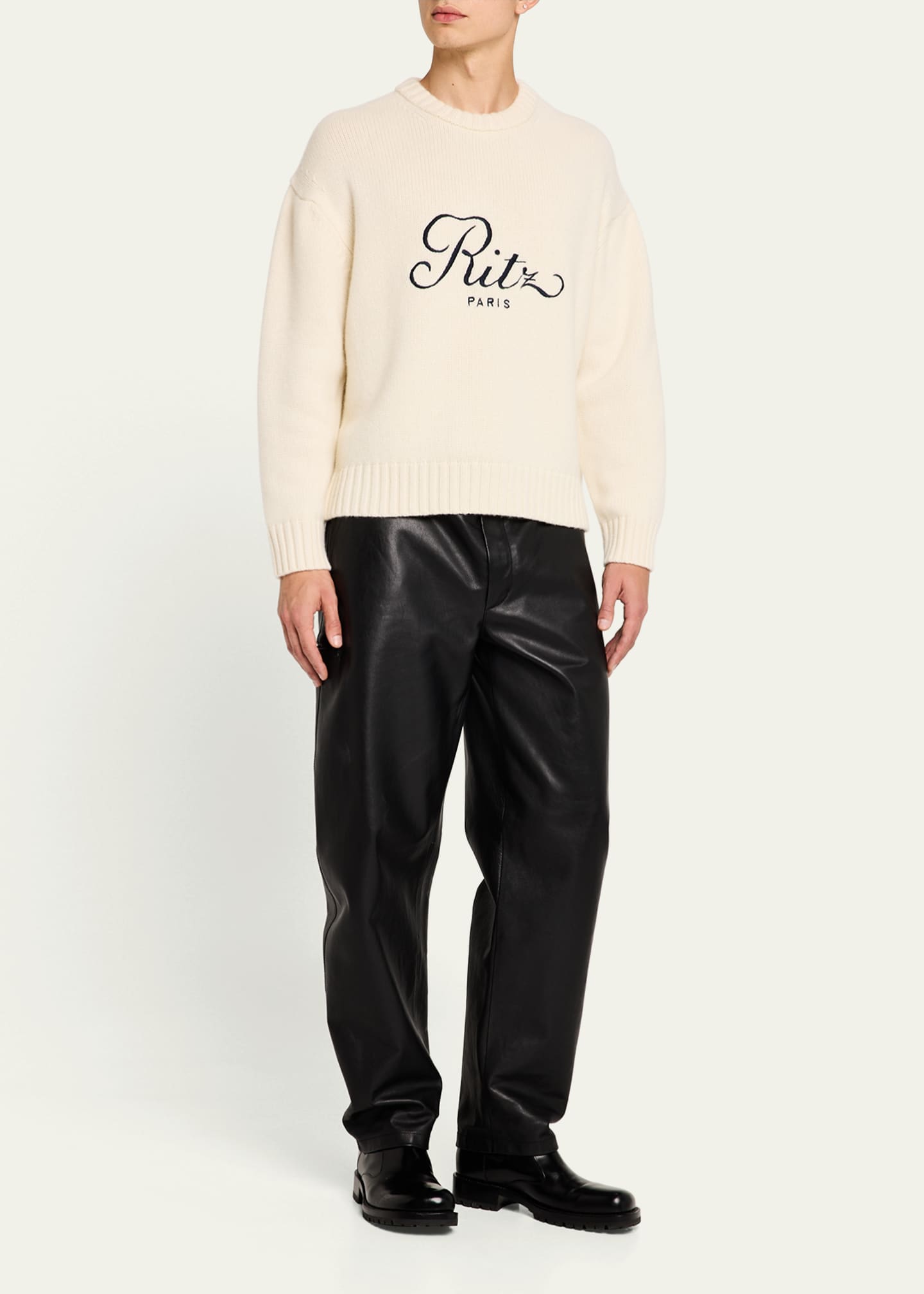 FRAME x Ritz Paris x Ritz Paris Men's Cashmere Sweater Image 2 of 5