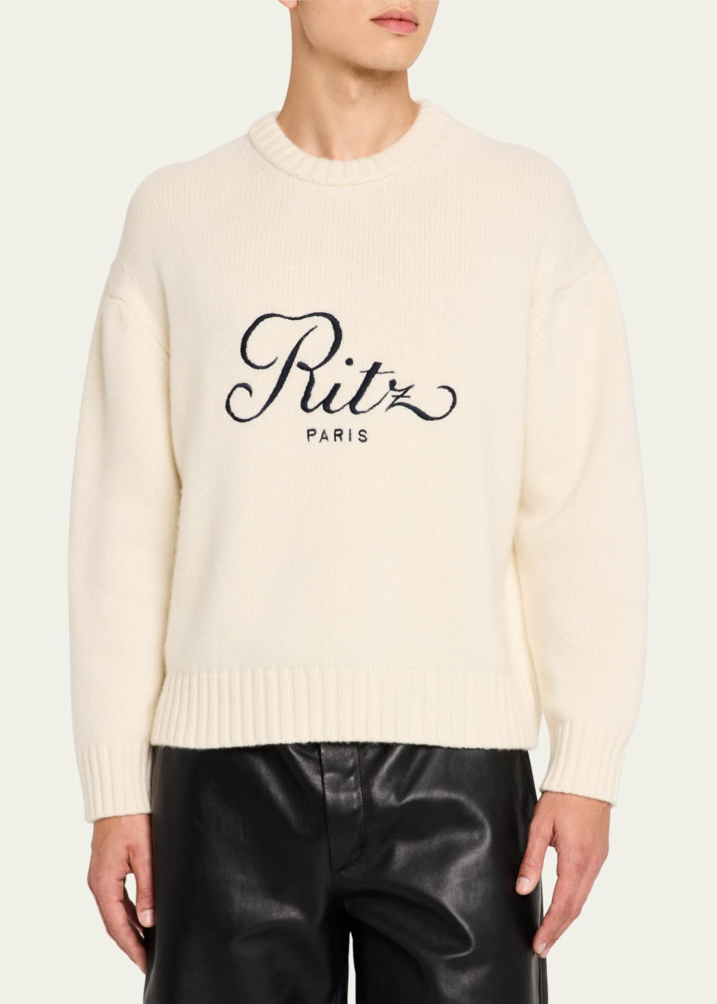 FRAME x Ritz Paris x Ritz Paris Men's Cashmere Sweater Image 4 of 5
