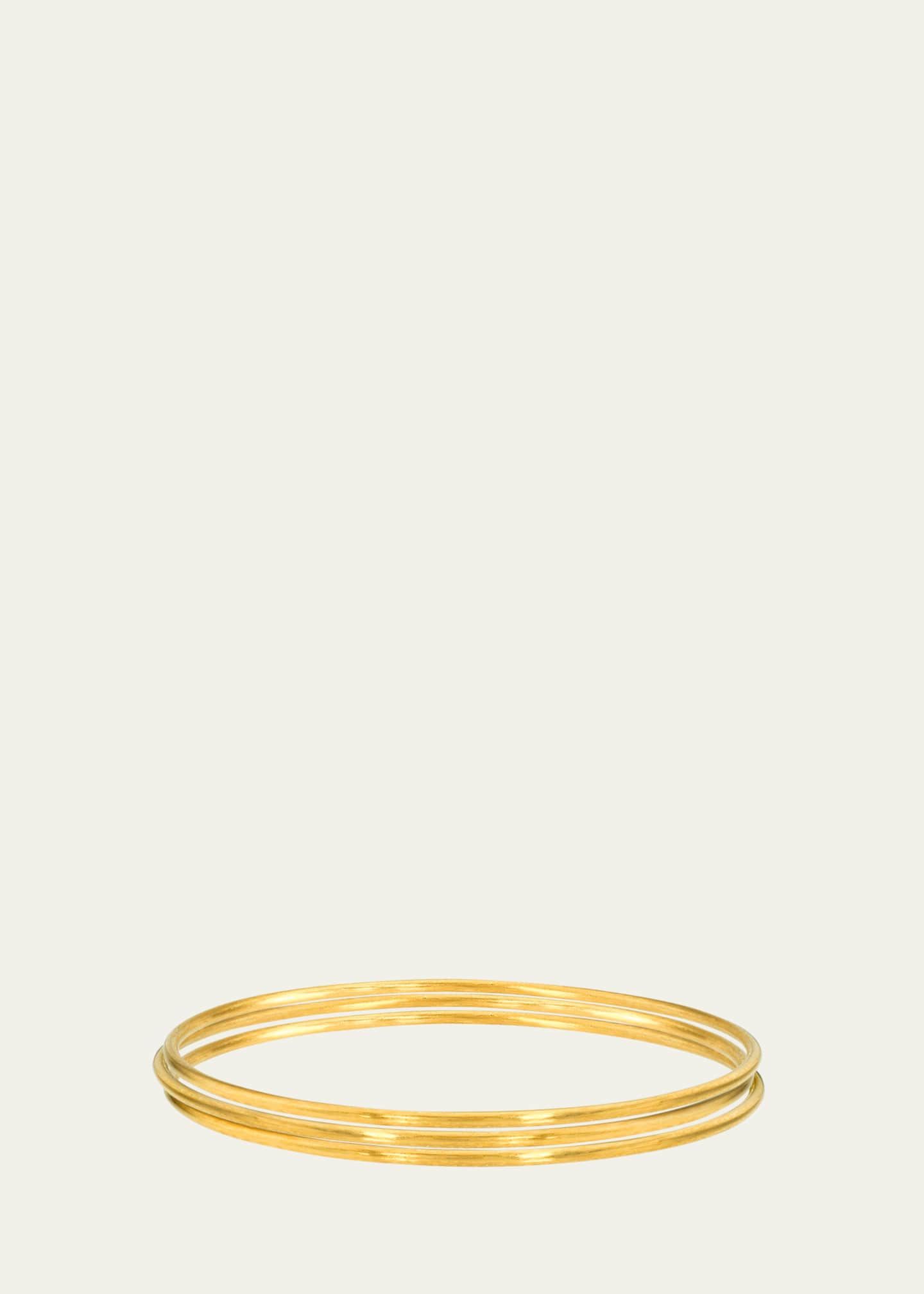 DARIUS 18K Yellow Gold Fairy Bangles, Set of 3