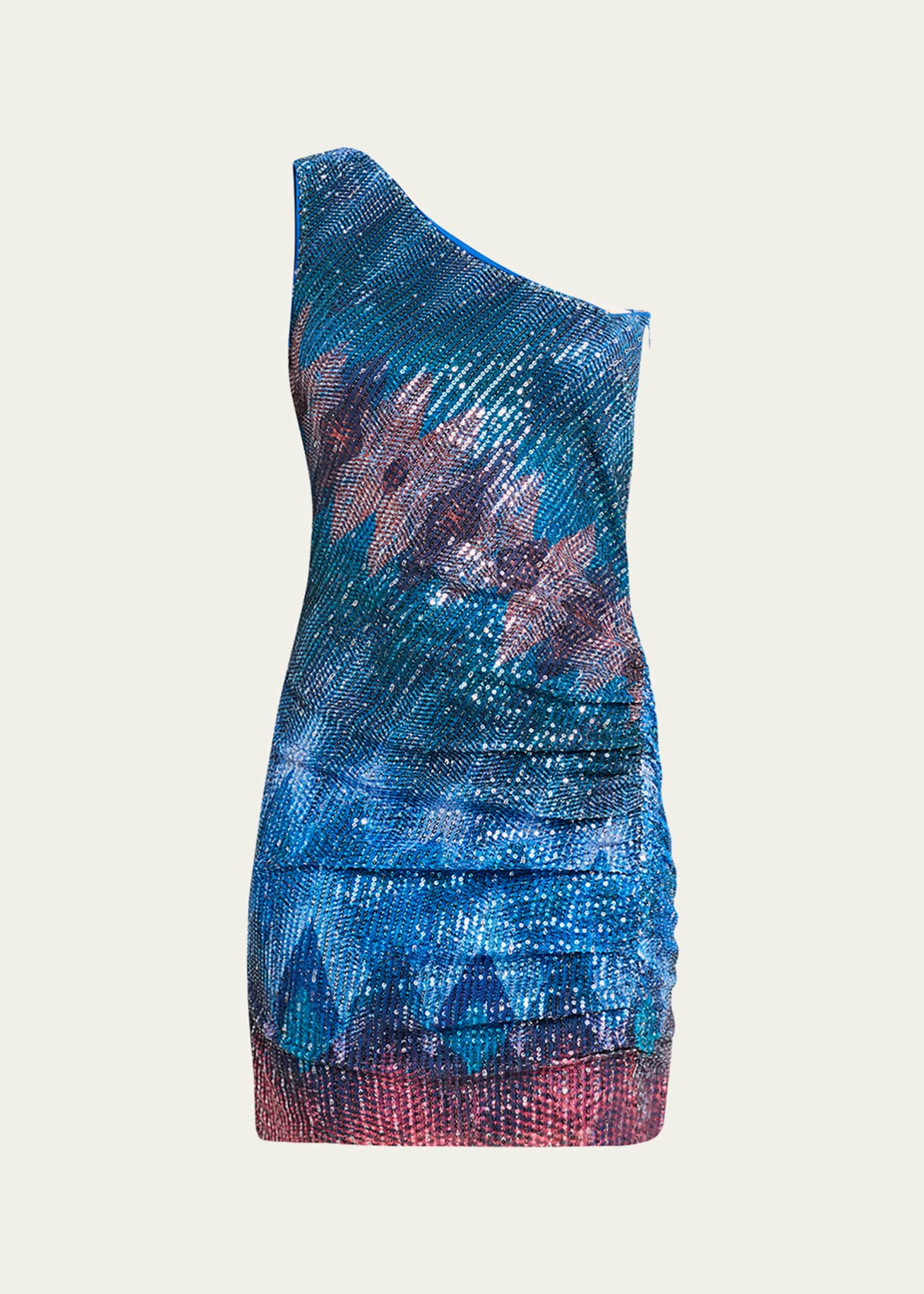 Ramy Brook Kathreen Embellished Chevron Mini Dress Image 1 of 5