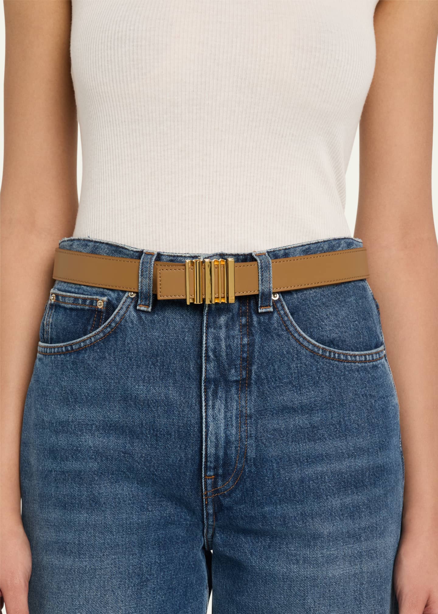 Loewe Leather Belt W/ Engraved Buckle Image 2 of 2