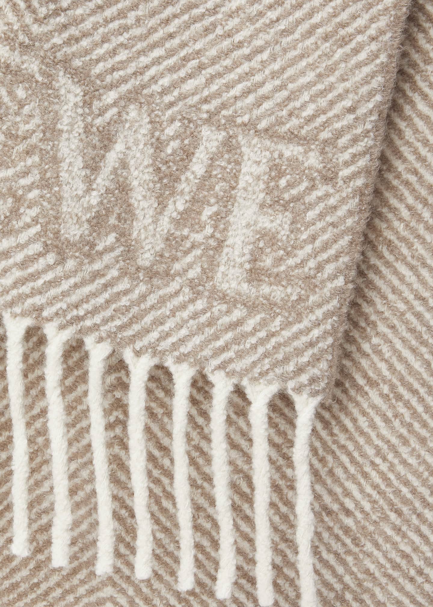 Loewe Logo Fringe Wool-Blend Scarf Image 3 of 3