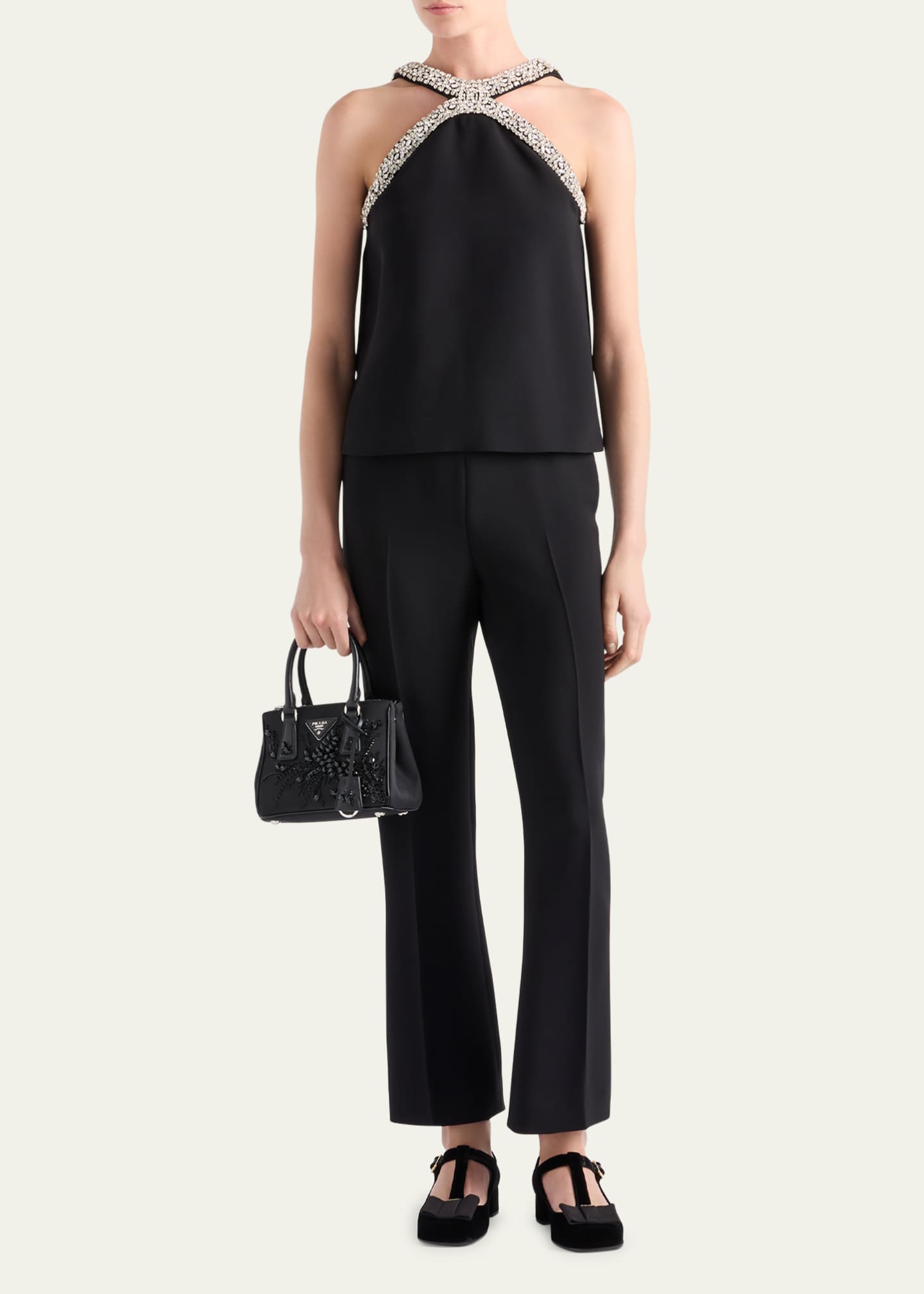 Prada Crystal-Trim Sleeveless Top Image 2 of 4