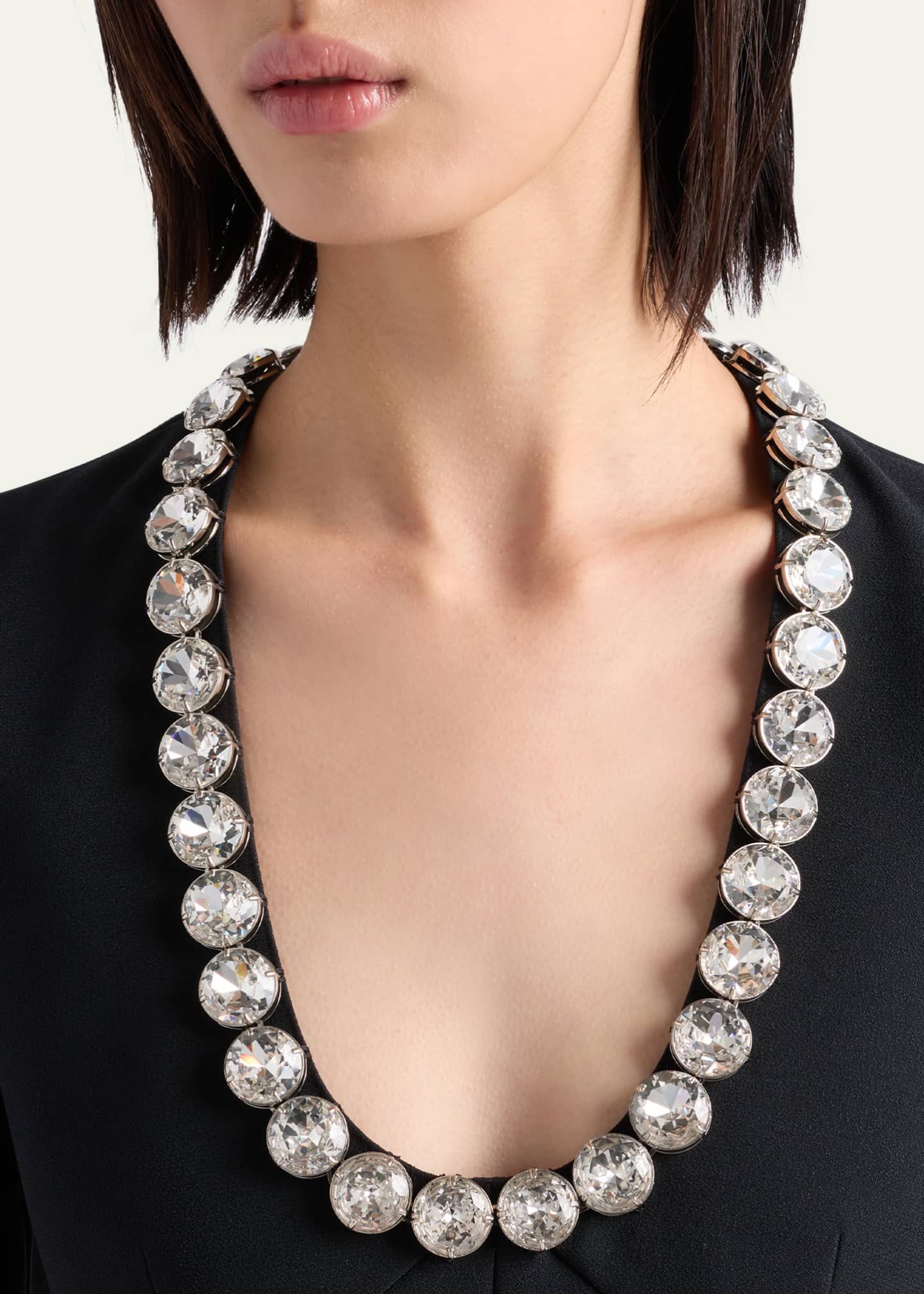 Prada Crystal Scoop-Neck Mini Dress Image 4 of 4