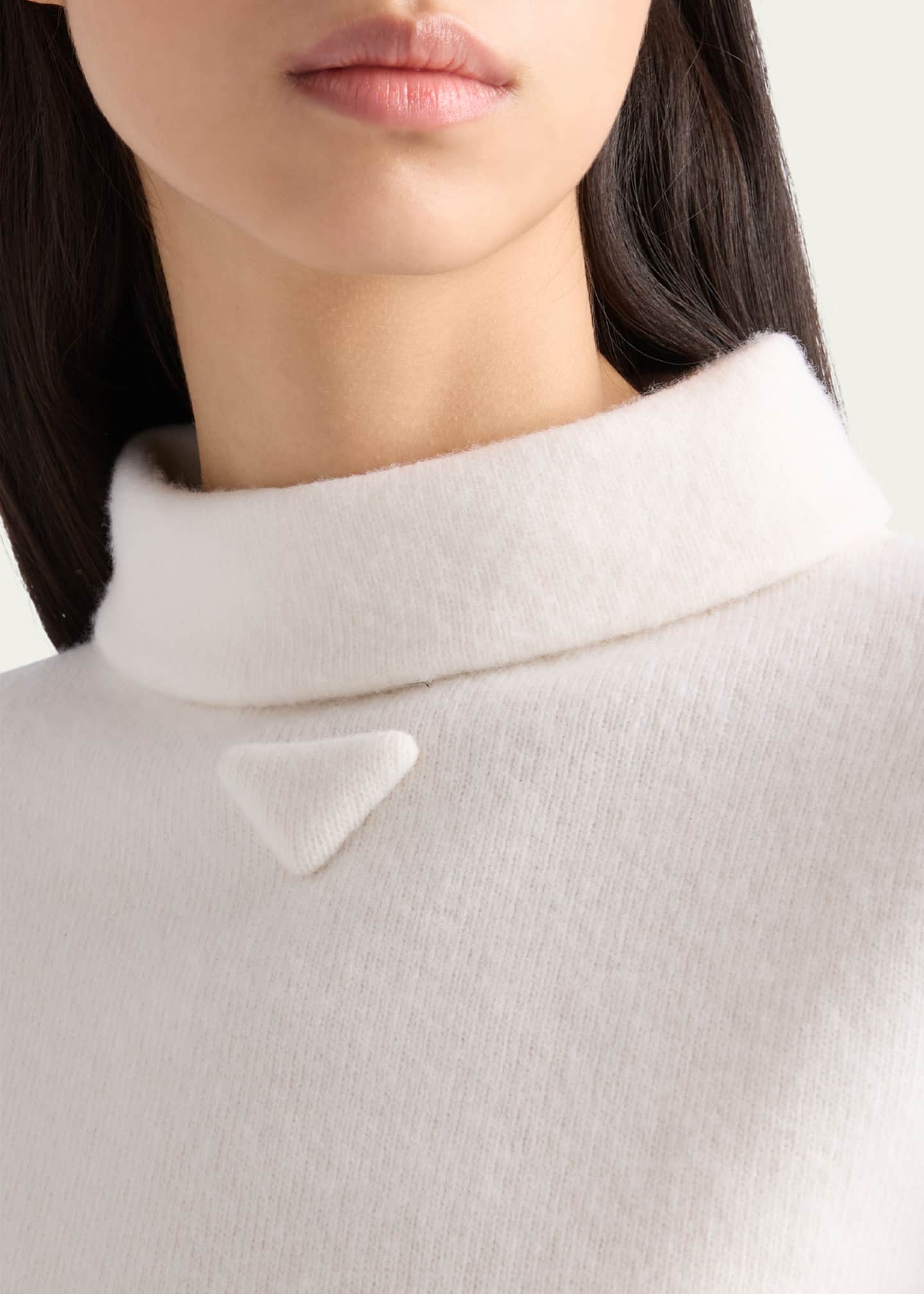 Prada Turtleneck Lambswool Knit Sweater Image 4 of 4