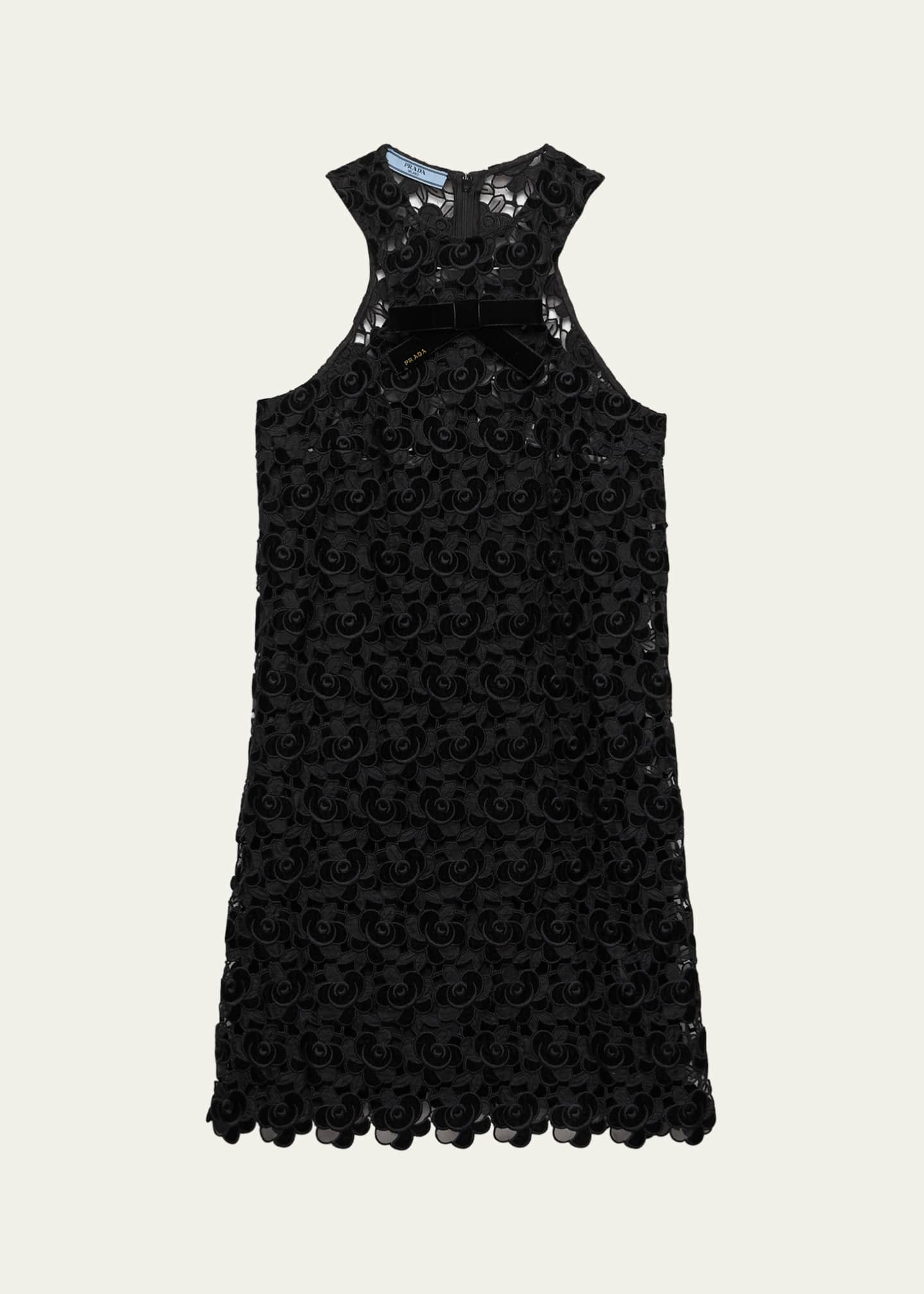 Prada Lace Scallop Mini Dress Image 1 of 4