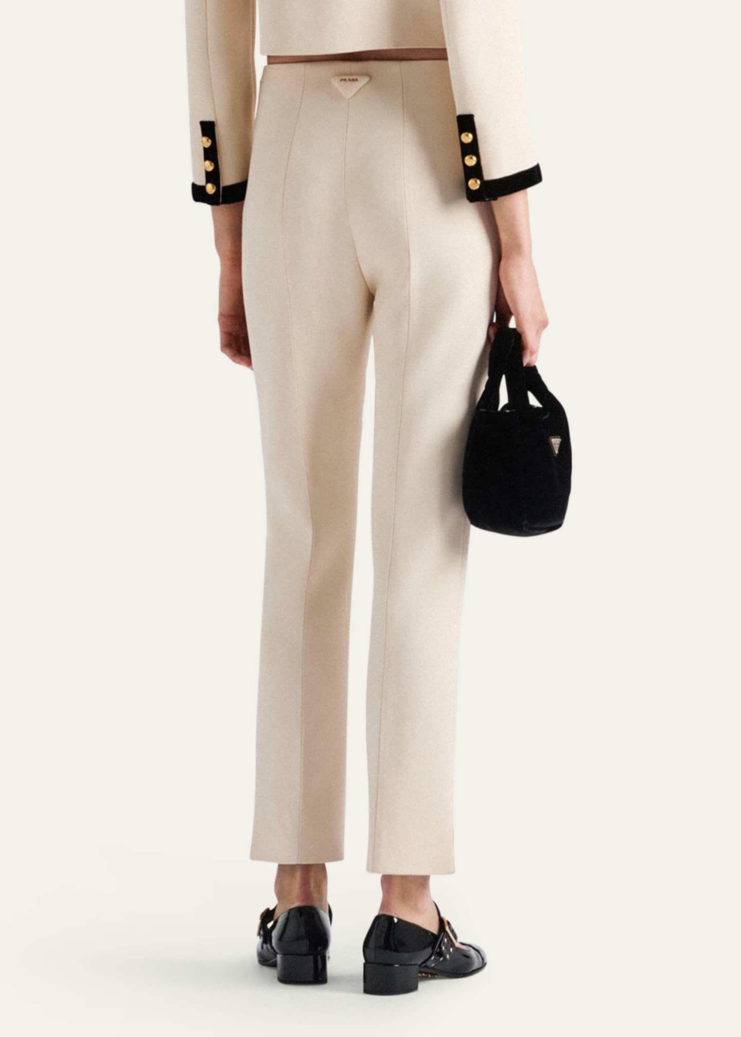 Prada Straight Leg Sable Compact Pants Image 3 of 4