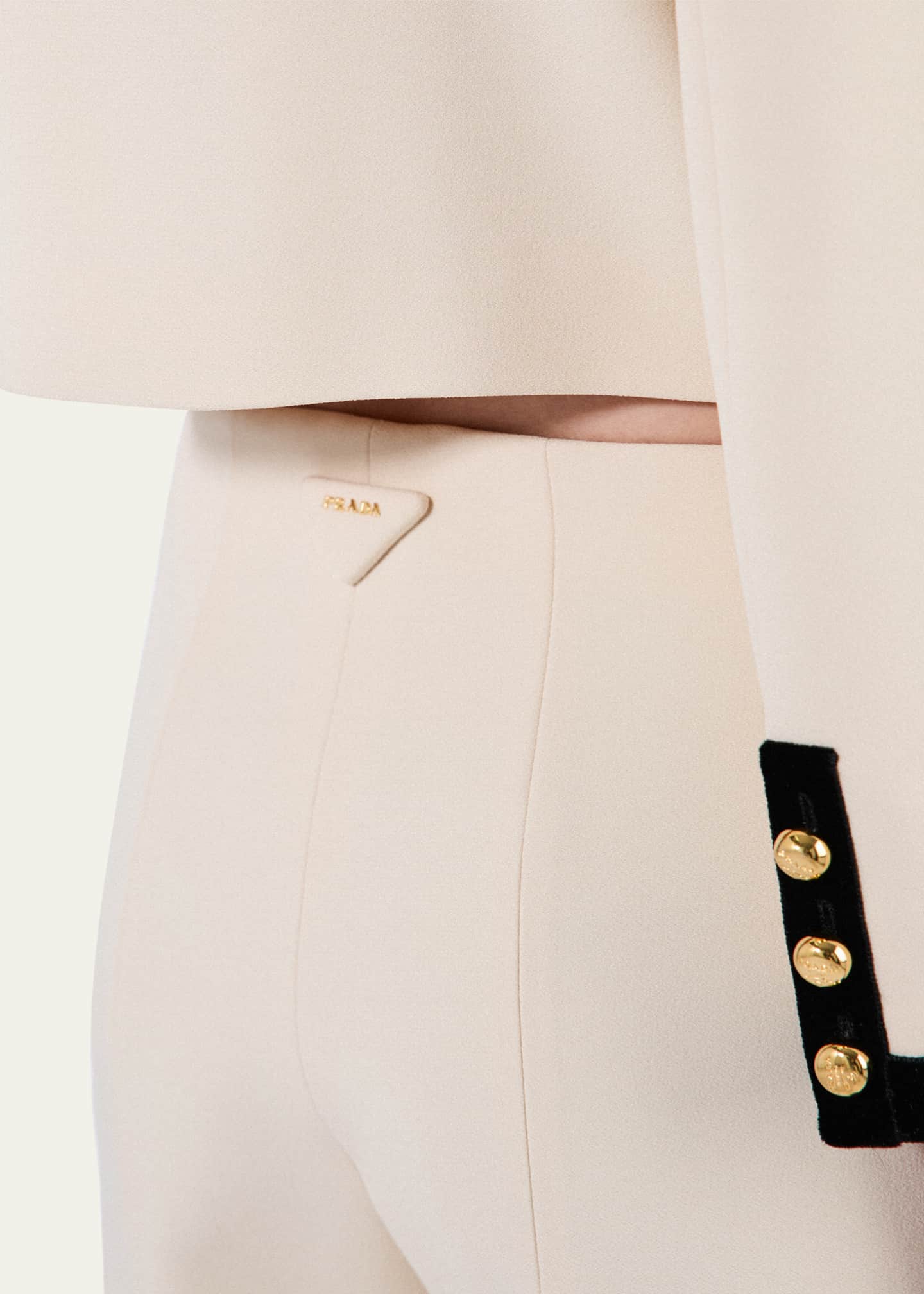 Prada Straight Leg Sable Compact Pants Image 4 of 4