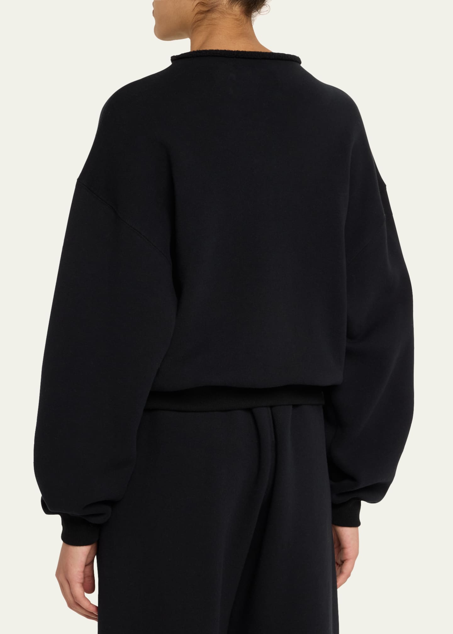 Rolled Neck Sweatshirt - Thumbnail 3