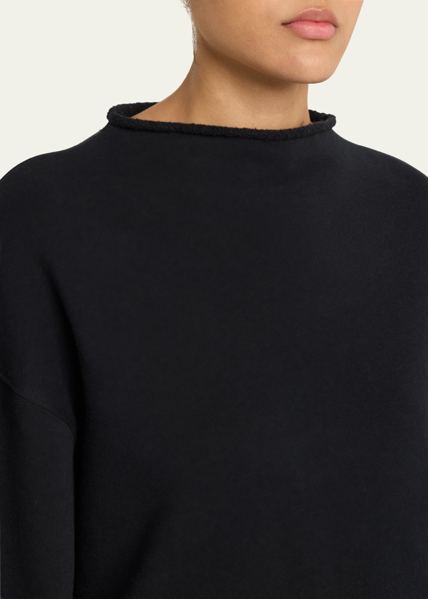 Rolled Neck Sweatshirt - Thumbnail 5
