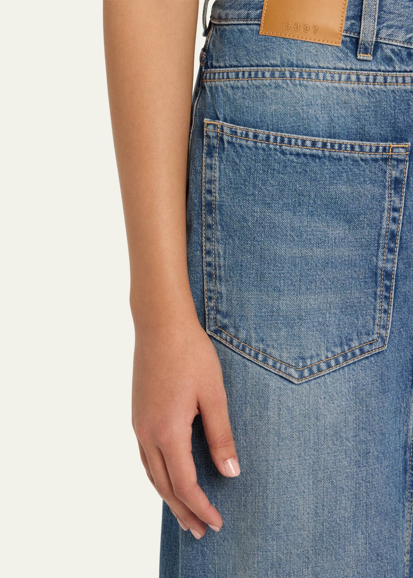 Deconstructed Denim Maxi Skirt