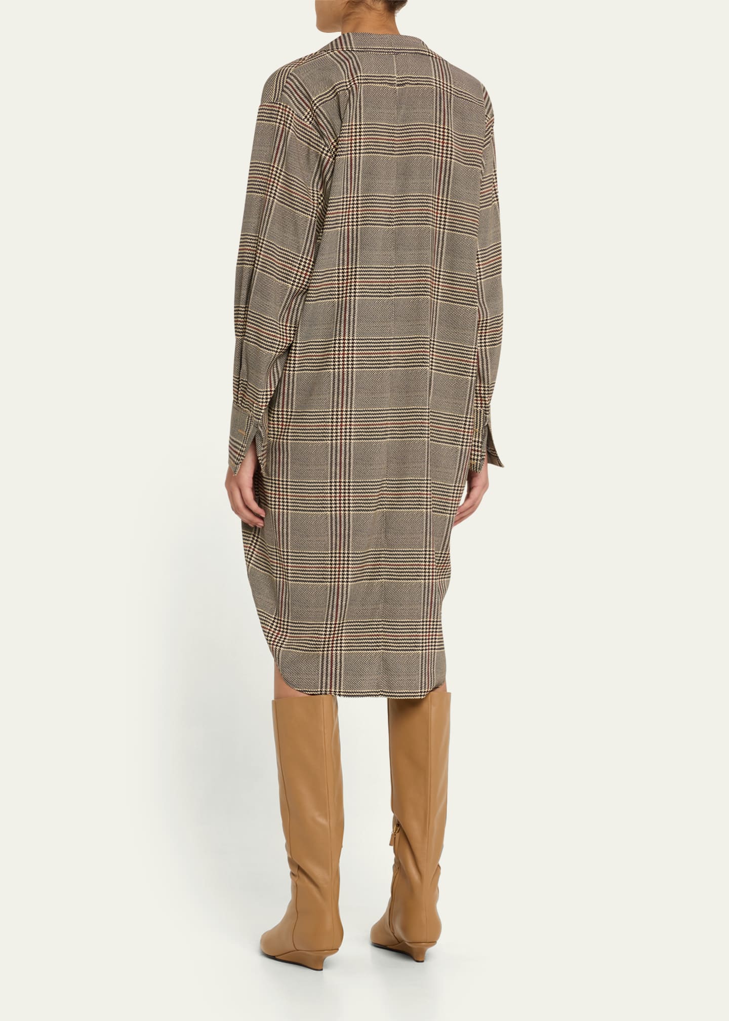 Plaid Shirtdress - Thumbnail 3