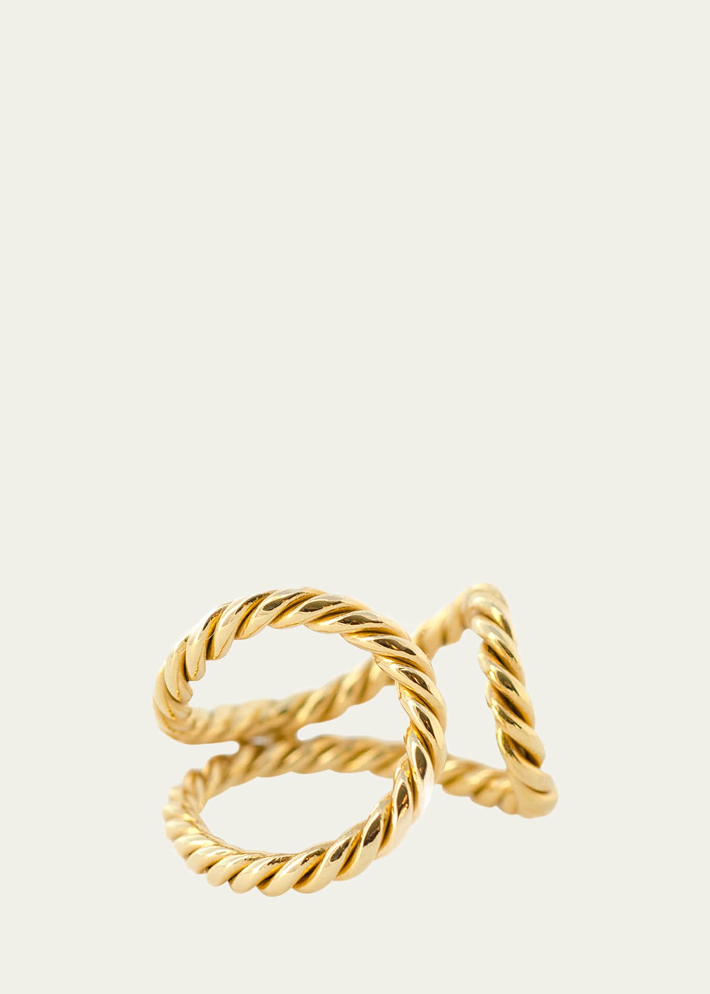 Haute Victoire 18K Yellow Gold Open Shank Twisted Ring Image 1 of 2