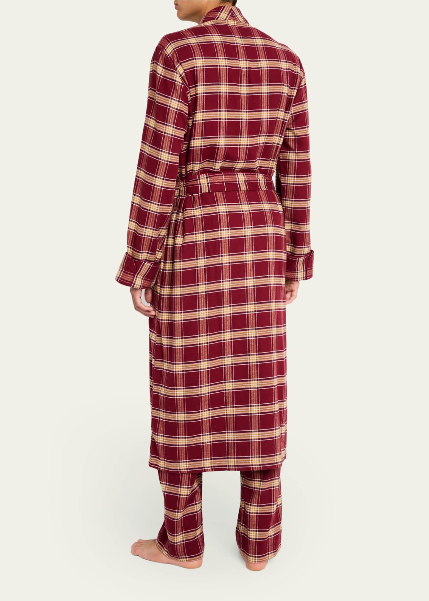 Derek Rose Men's Kelburn 48 Flannel Robe Image 3 of 5