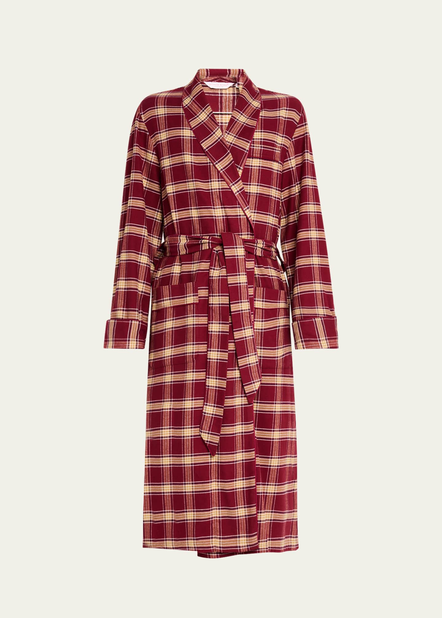 Derek Rose Men's Kelburn 48 Flannel Robe Image 1 of 5