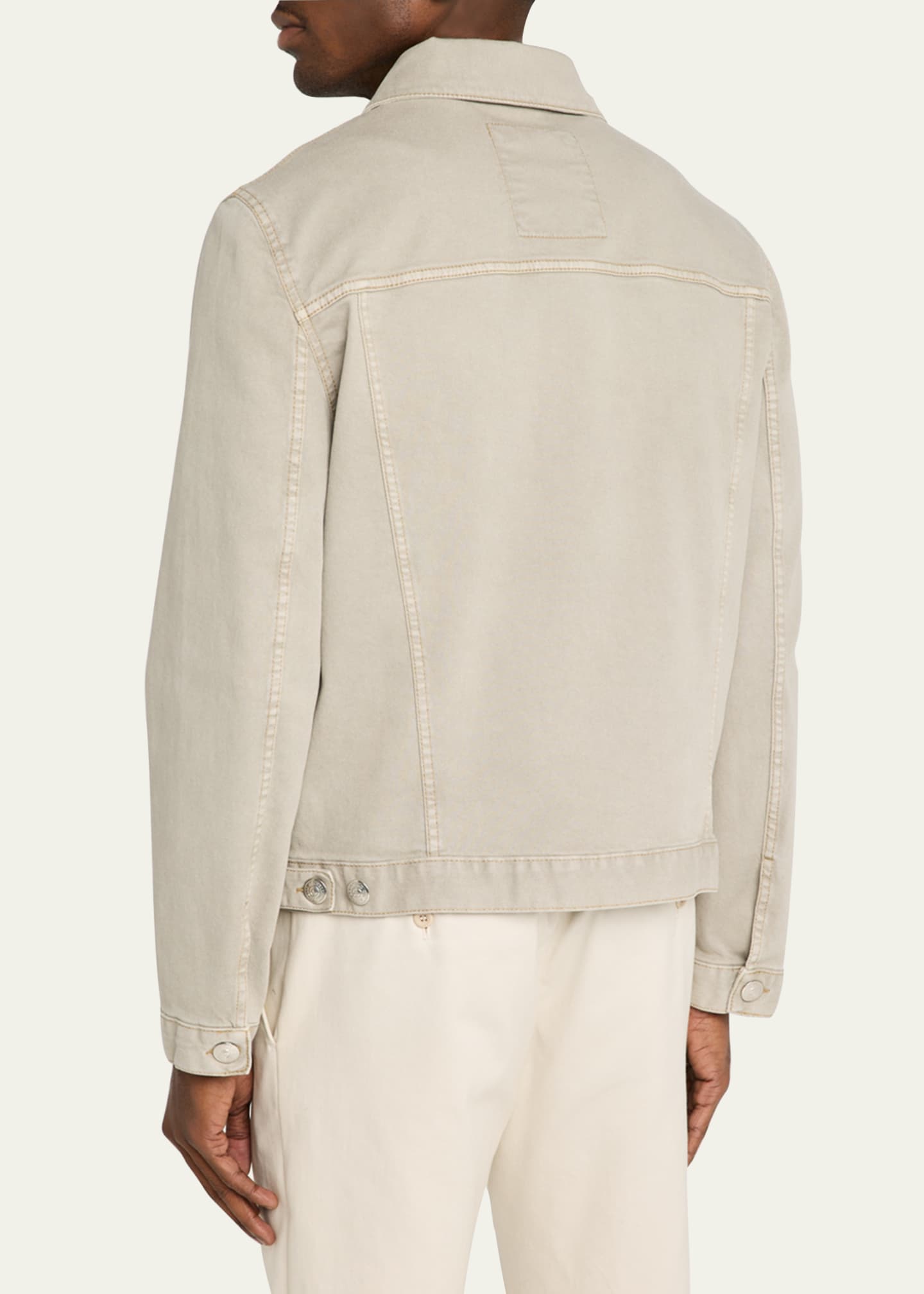 Brunello Cucinelli Men's Dyed Denim Trucker Jacket Image 3 of 5