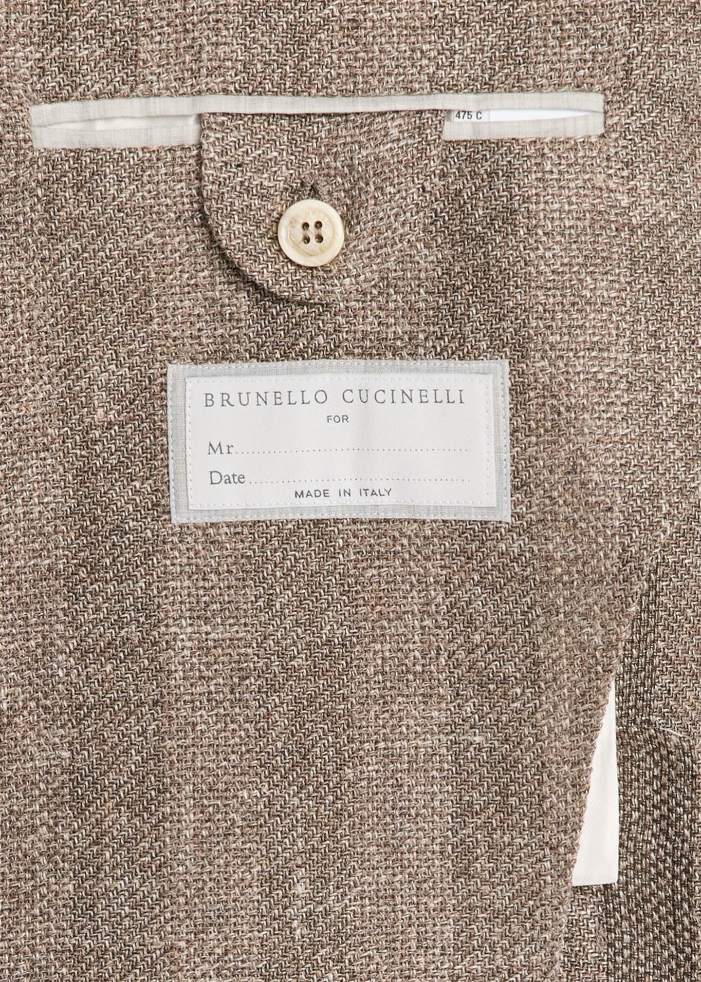 Brunello Cucinelli Men's Textured Chevron Sport Jacket Image 6 of 6