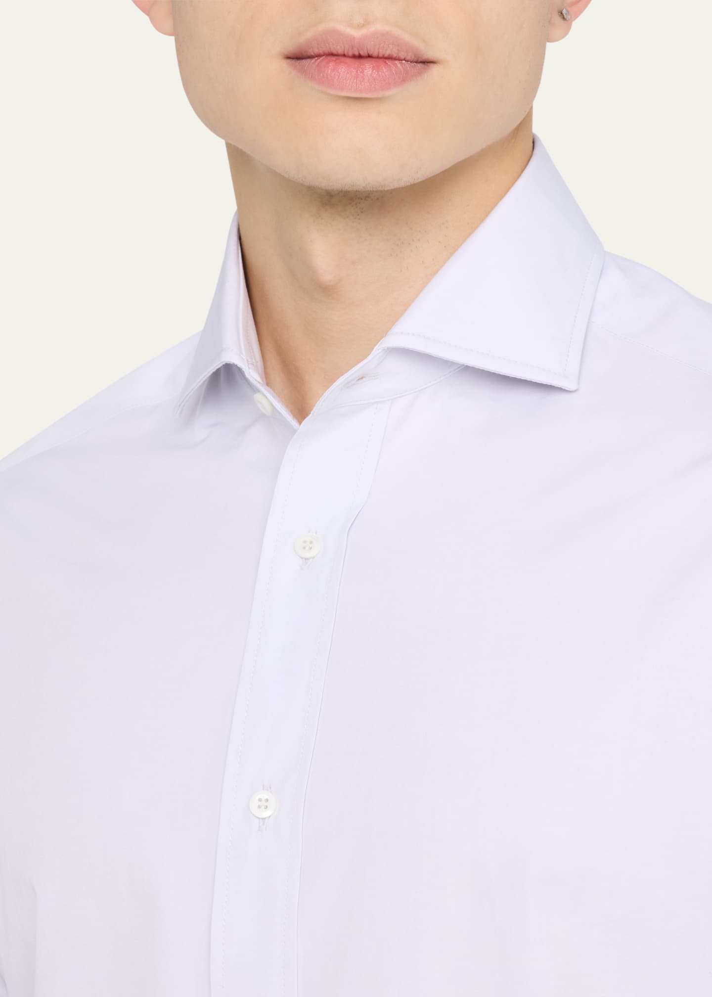 Brunello Cucinelli Men's Cotton Canvas Dress Shirt Image 5 of 5