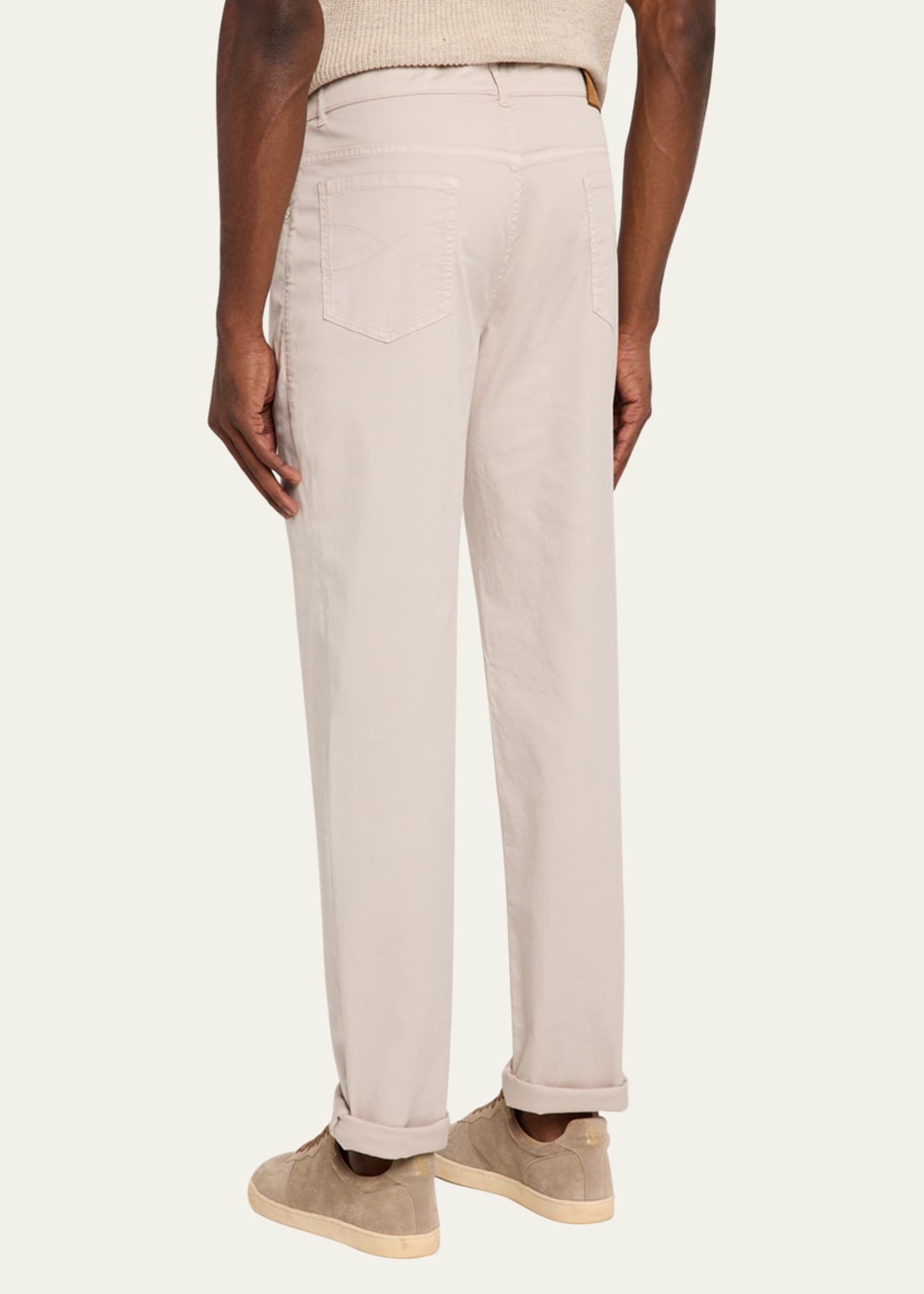 Brunello Cucinelli Men's Slim Five-Pocket Pants Image 3 of 5