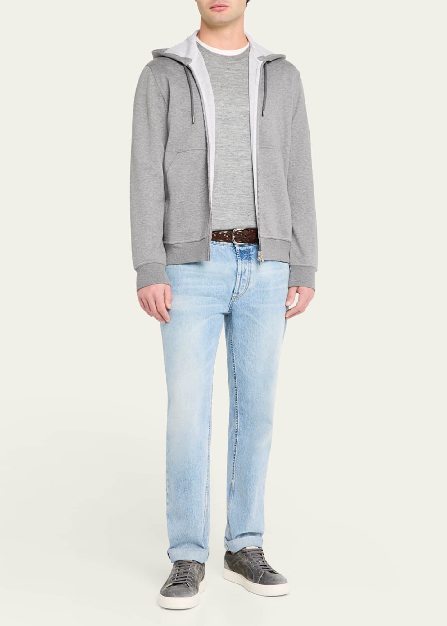 Brunello Cucinelli Men's Full-Zip Sweatshirt Image 2 of 5