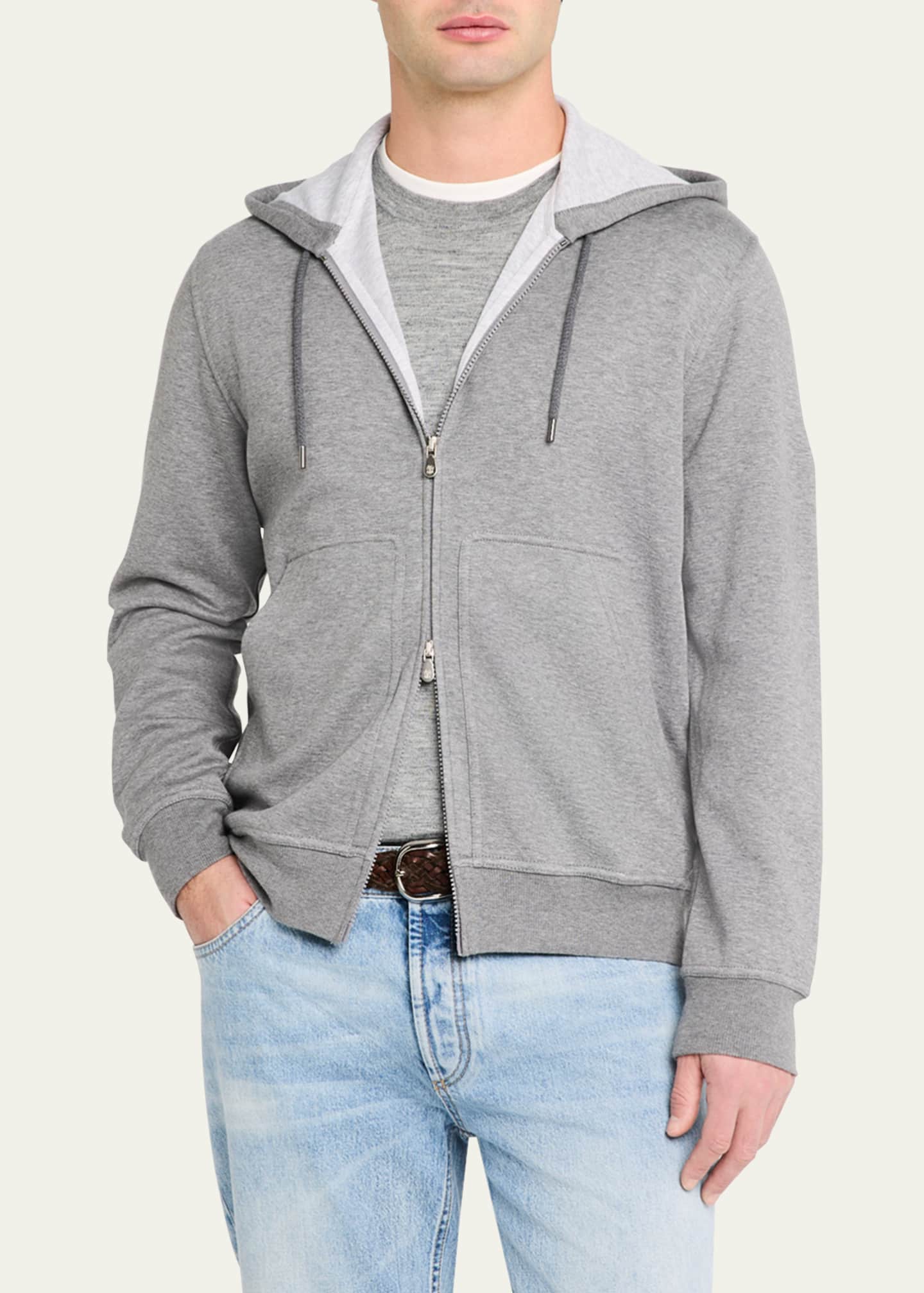 Brunello Cucinelli Men's Full-Zip Sweatshirt Image 4 of 5