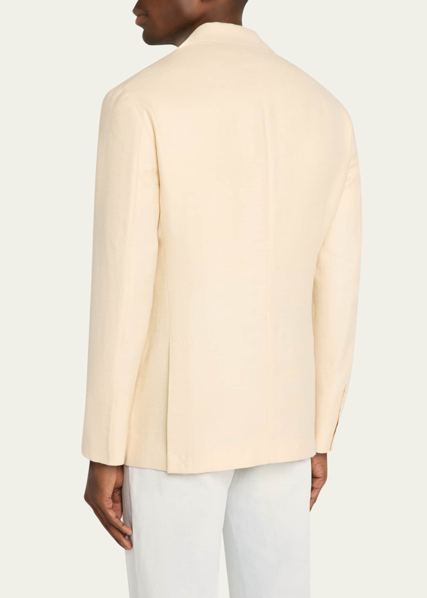 Brunello Cucinelli Men's Resca Textured Solid Sport Coat Image 3 of 8