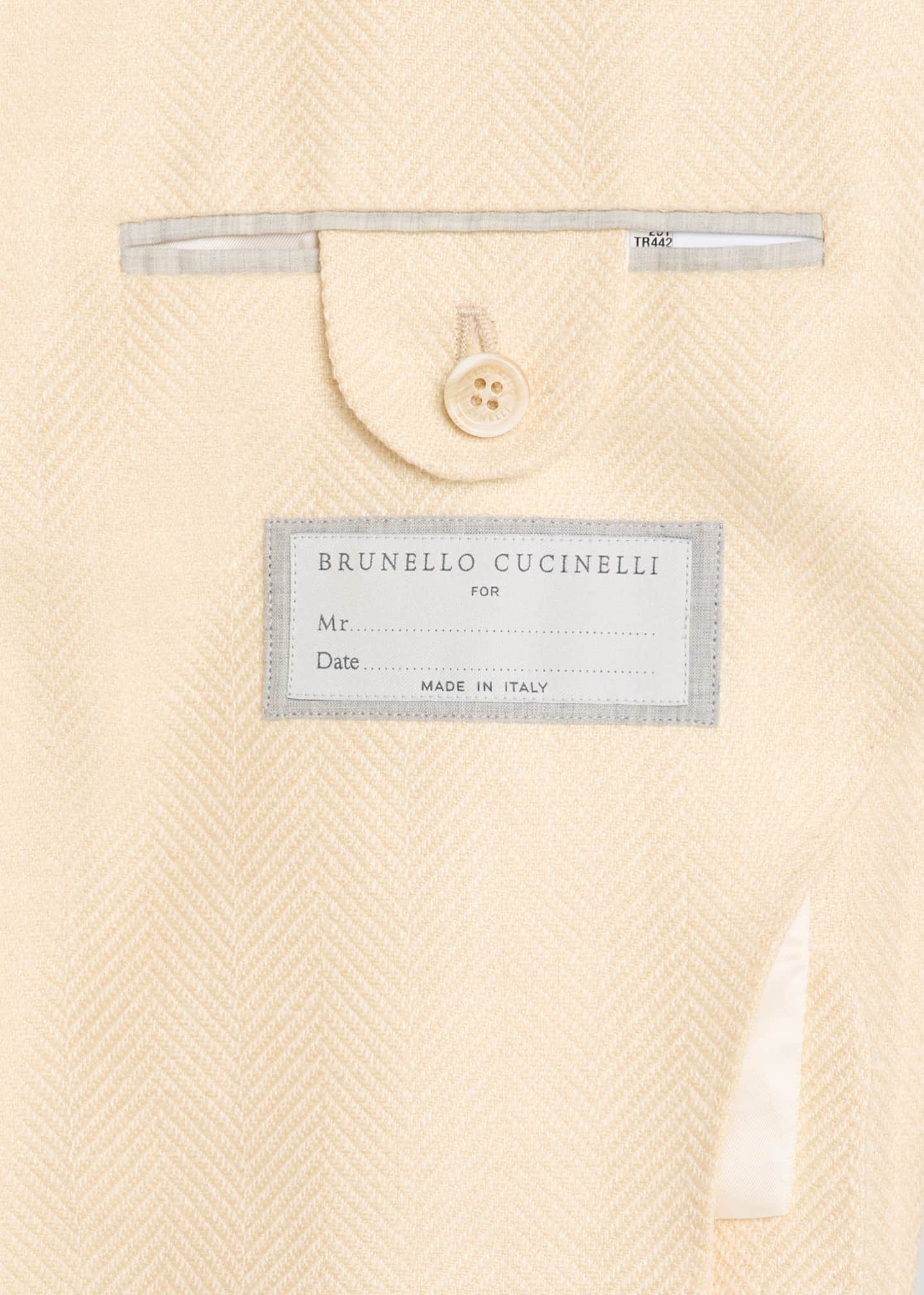 Brunello Cucinelli Men's Resca Textured Solid Sport Coat Image 6 of 8
