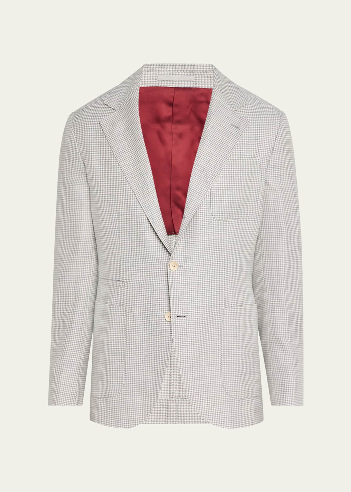 Brunello Cucinelli Men's Houndstooth Sport Coat Image 1 of 5
