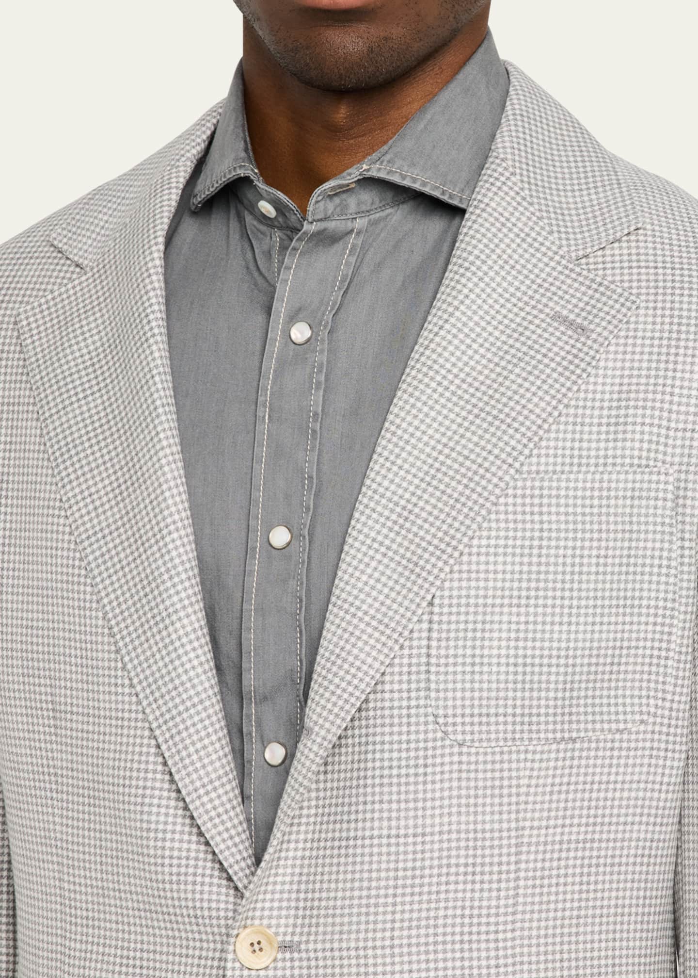 Brunello Cucinelli Men's Houndstooth Sport Coat Image 5 of 5
