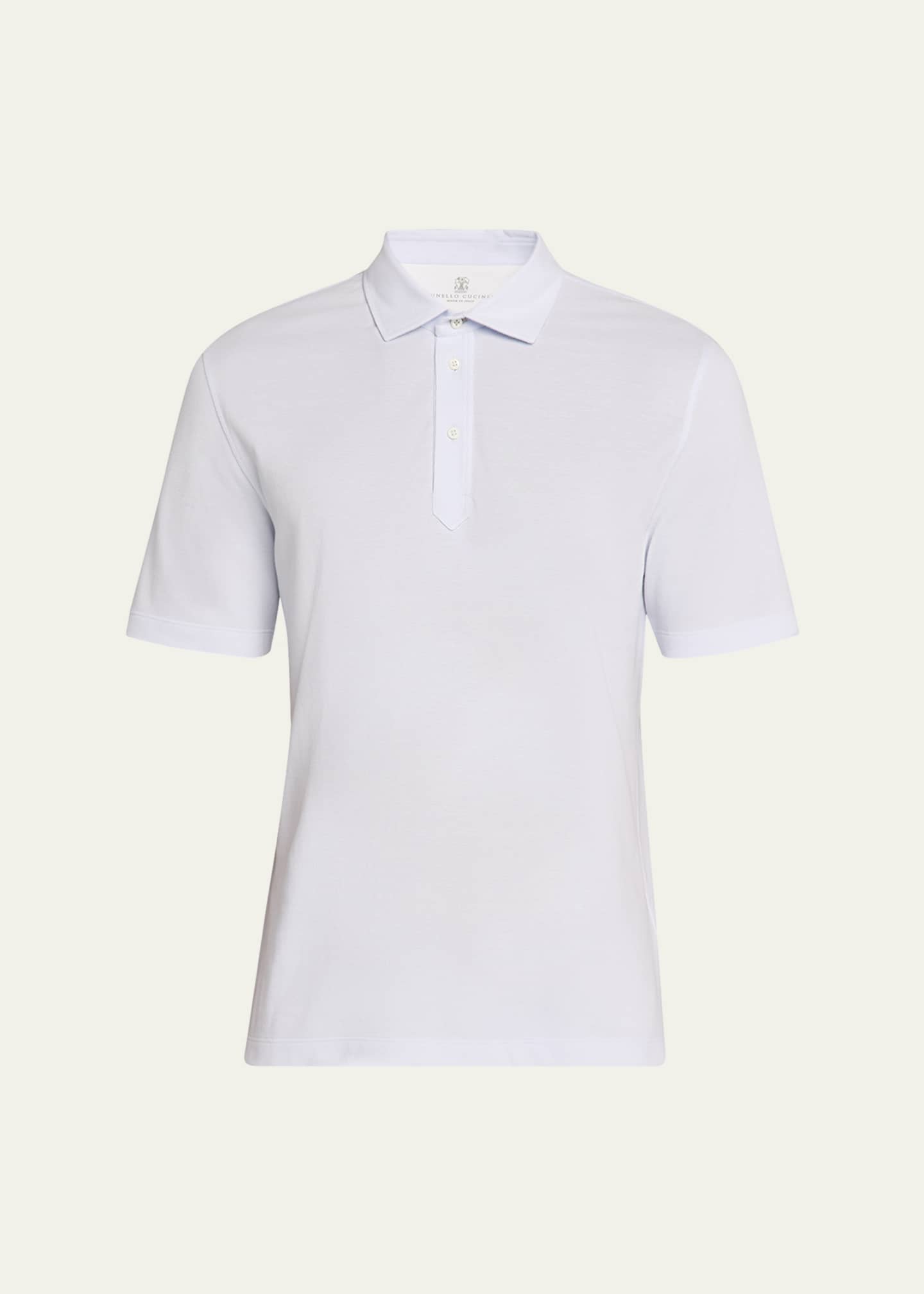 Brunello Cucinelli Men's Slim Cotton Polo Shirt Image 1 of 5