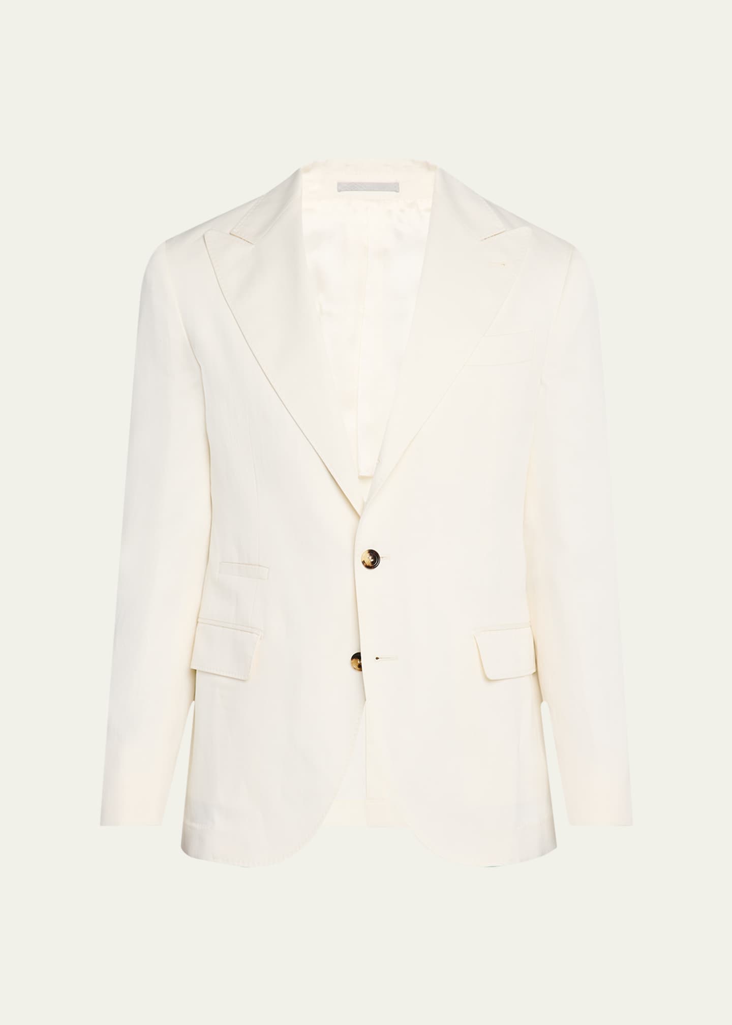 Brunello Cucinelli Men's Silk and Linen Gabardine Sport Coat Image 1 of 5